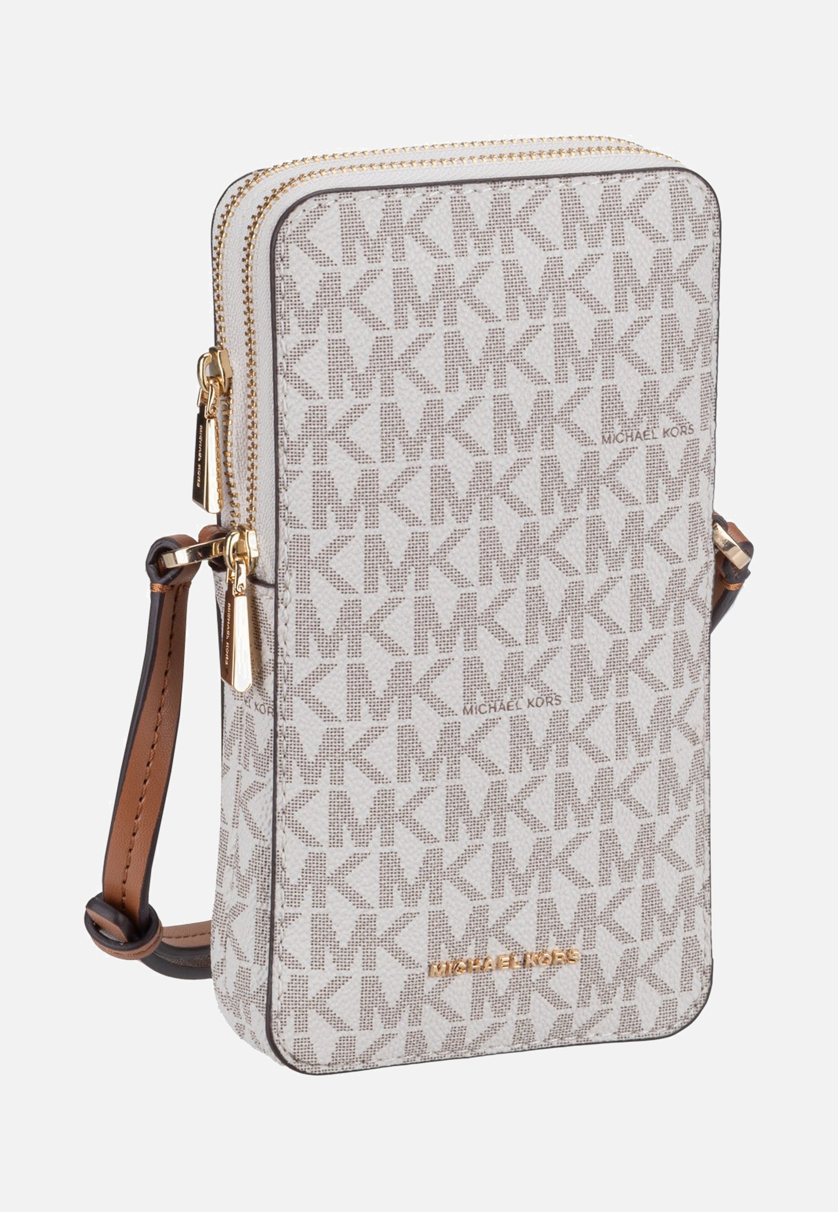 Michael Kors Jet Set SM Ns Double Zip Phone Xbody Vanilla/Acorn Buideltas
