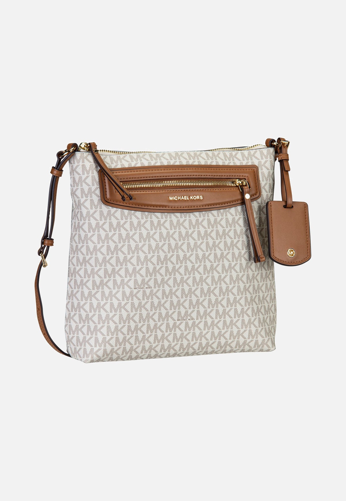 Michael Kors Jet Set Travel LG Ns Tz Xbody Vanilla/Acorn Sac à bandoulière