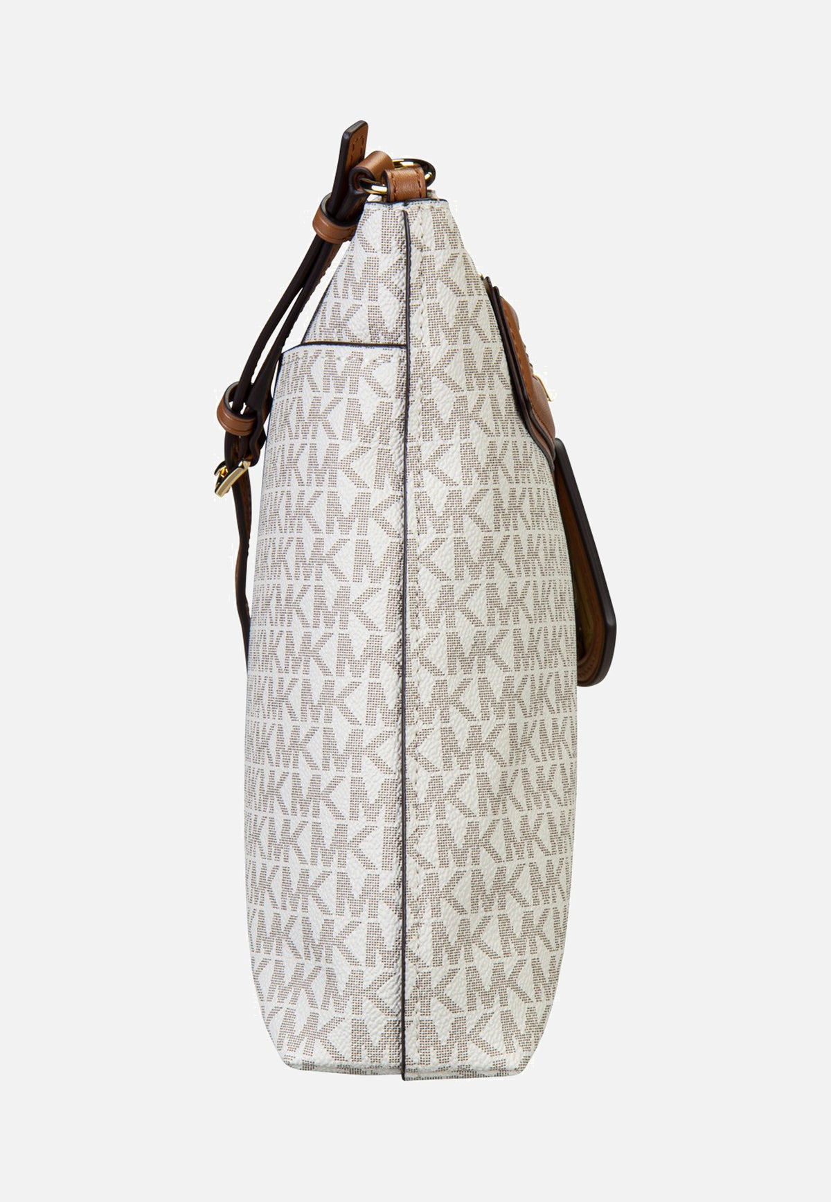 Michael Kors Jet Set Travel LG Ns Tz Xbody Vanilla/Acorn Sac à bandoulière