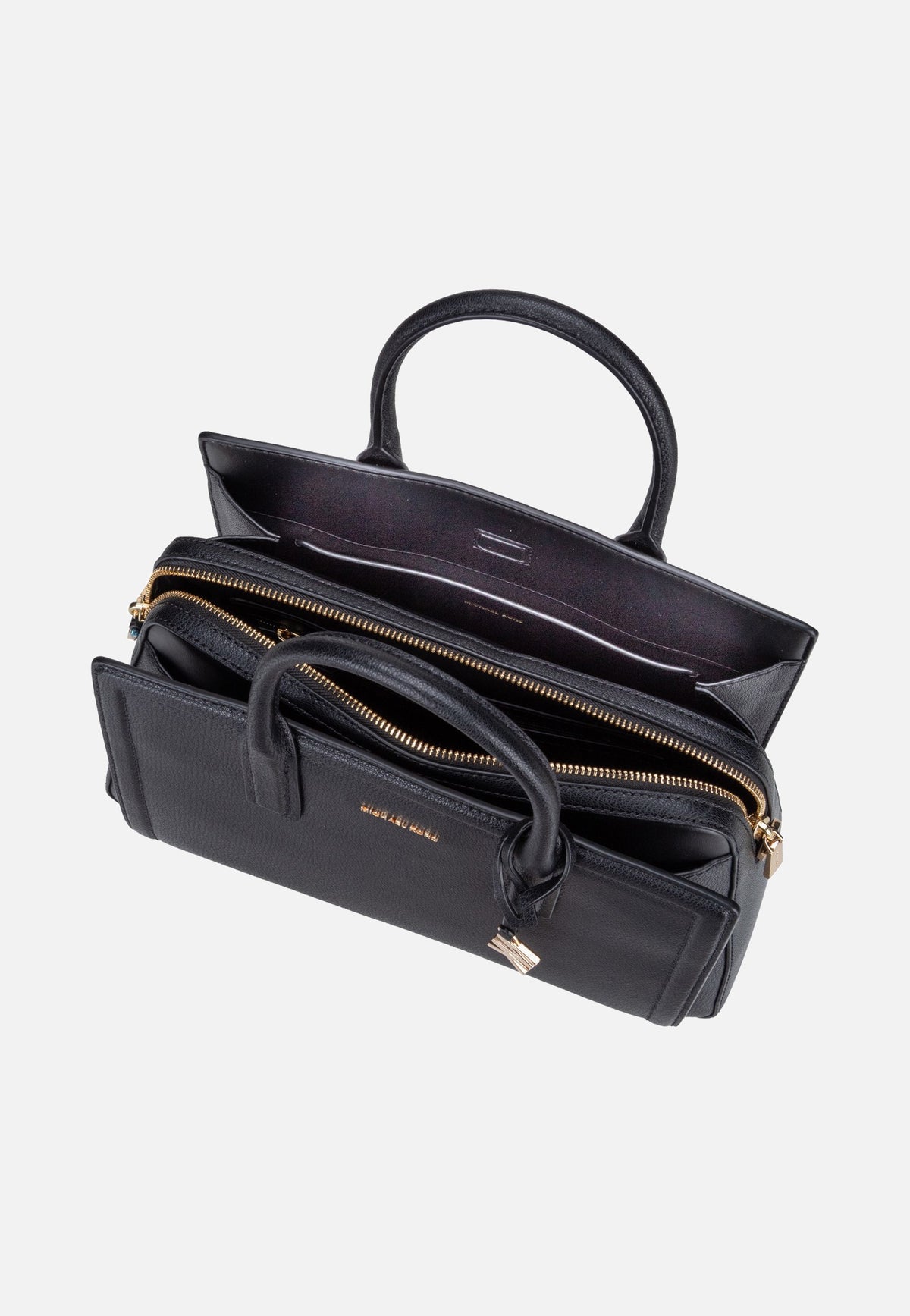 Michael Kors Laila MD Satchel Black Borsa a tracolla