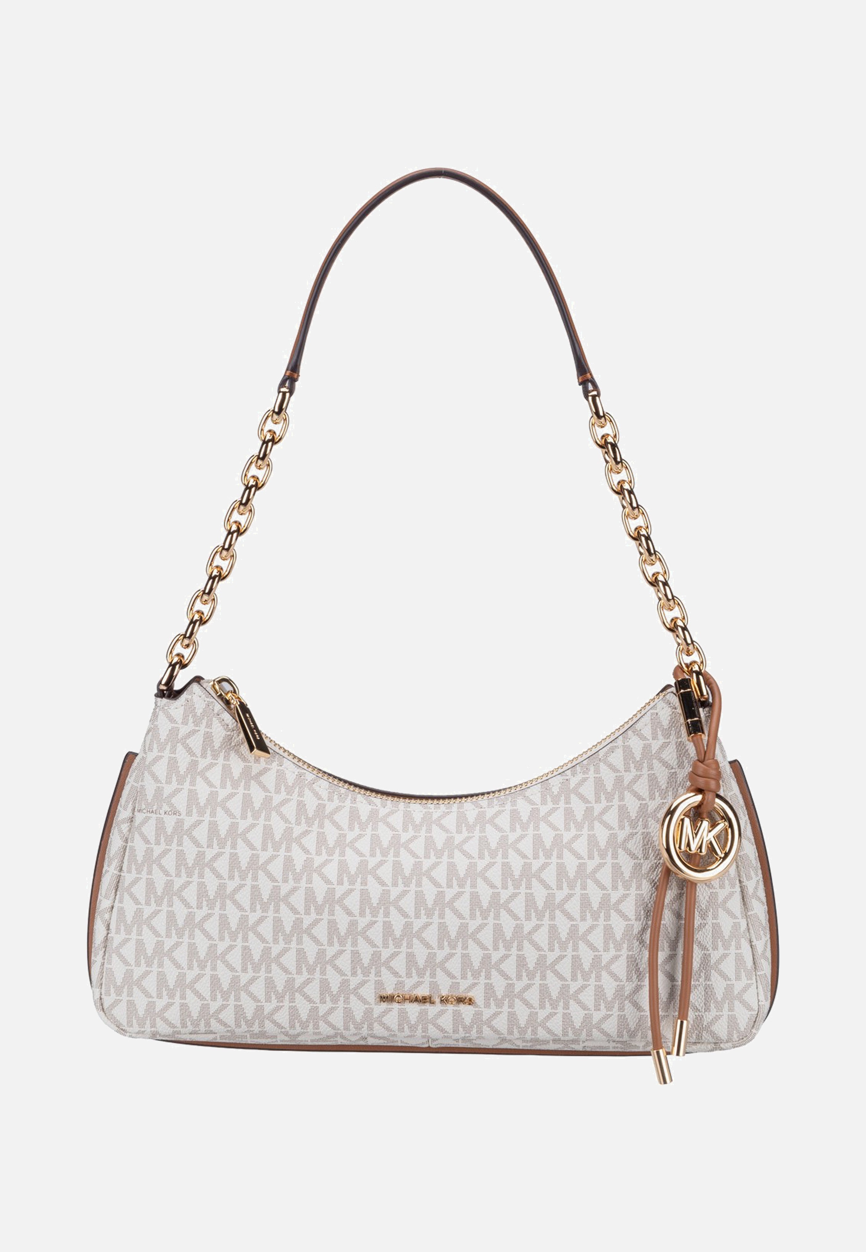Michael Kors Nolita MD Chain Pouchette Vanilla/Acorn Clutch