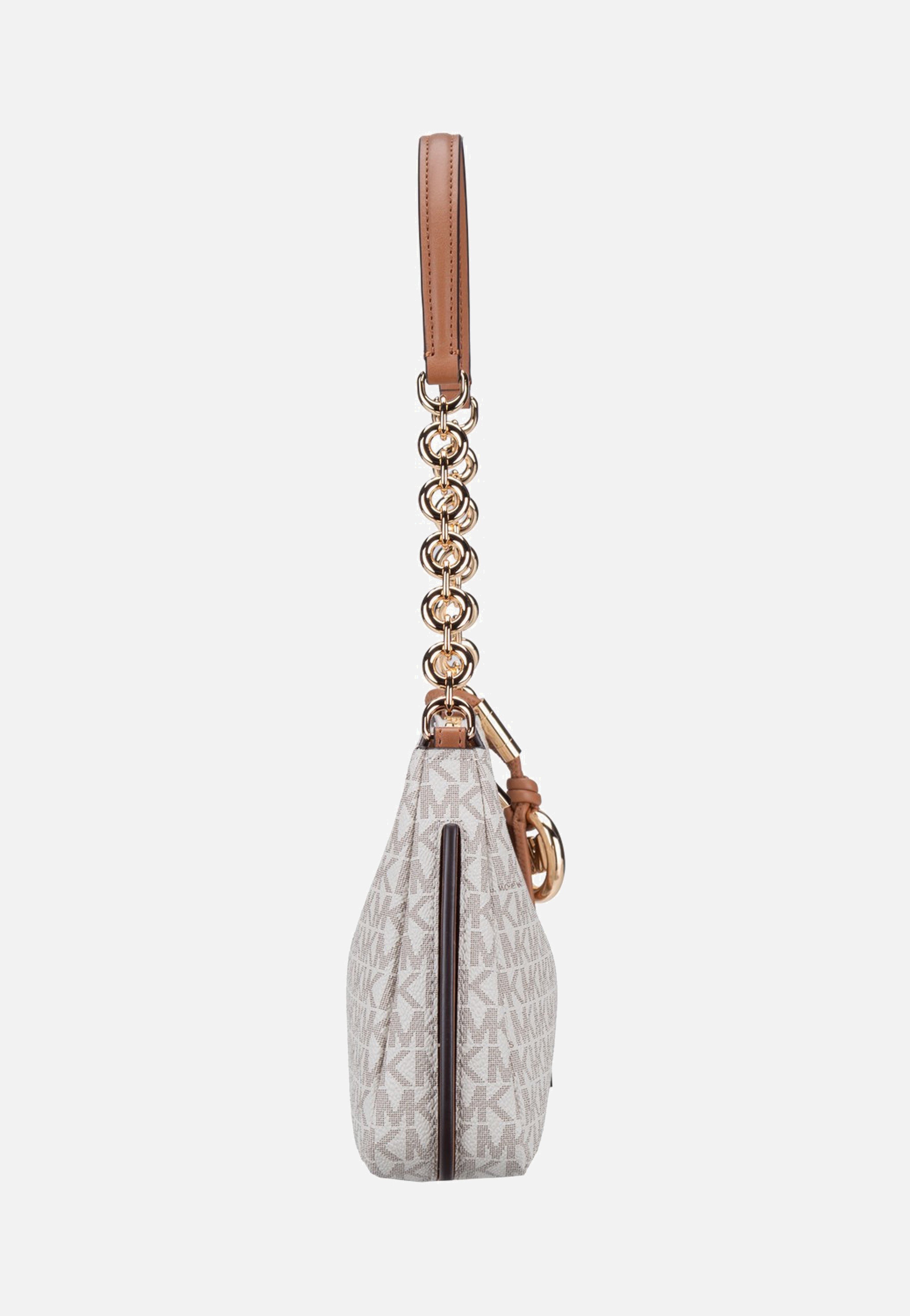 Michael Kors Nolita MD Chain Pouchette Vanilla/Acorn Clutch