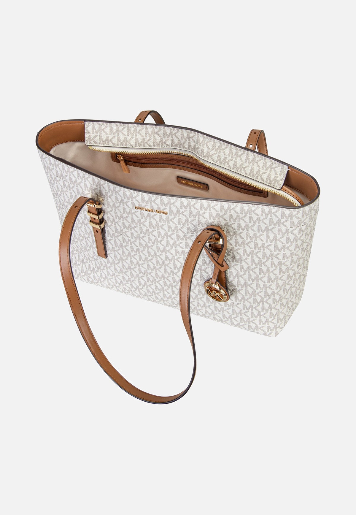 Michael Kors Quinn MD Ew Tz Tote Vanilla/Acorn Acquirente