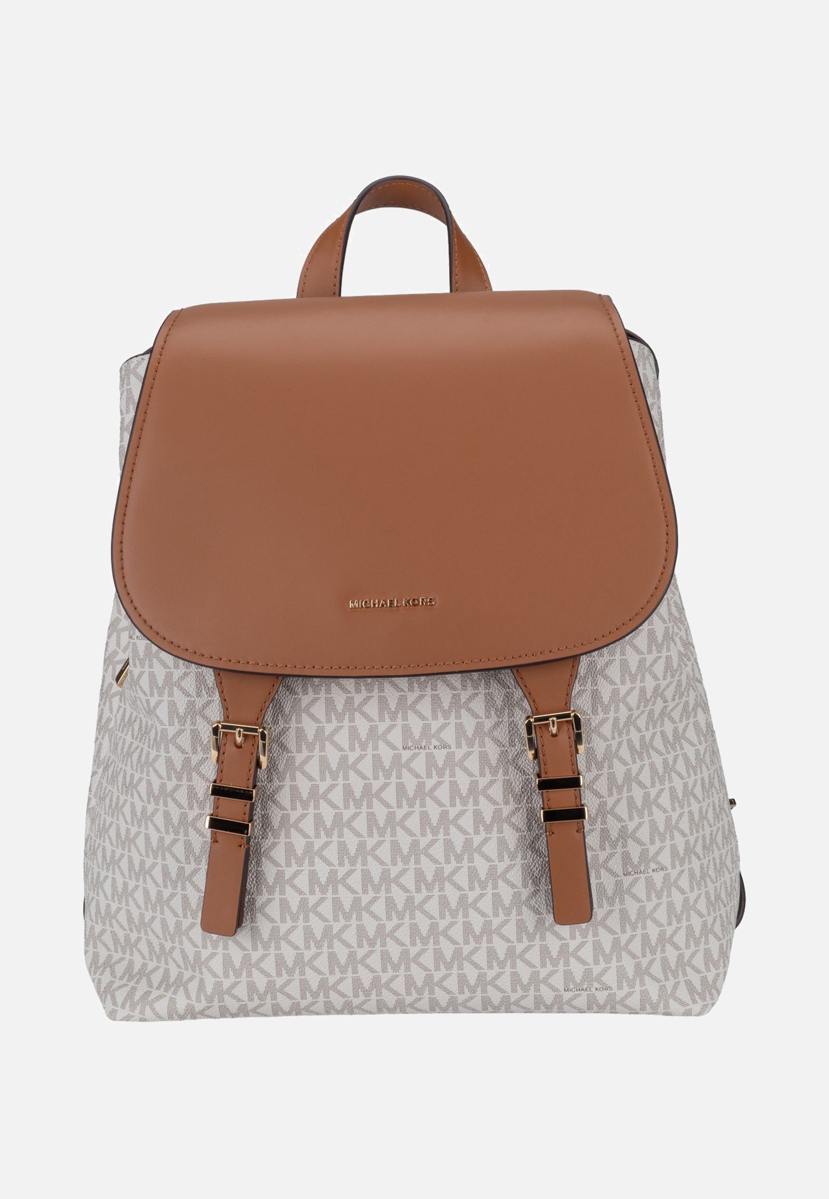 Michael Kors Quinn MD Flap Vanilla/Acorn Rugtassen