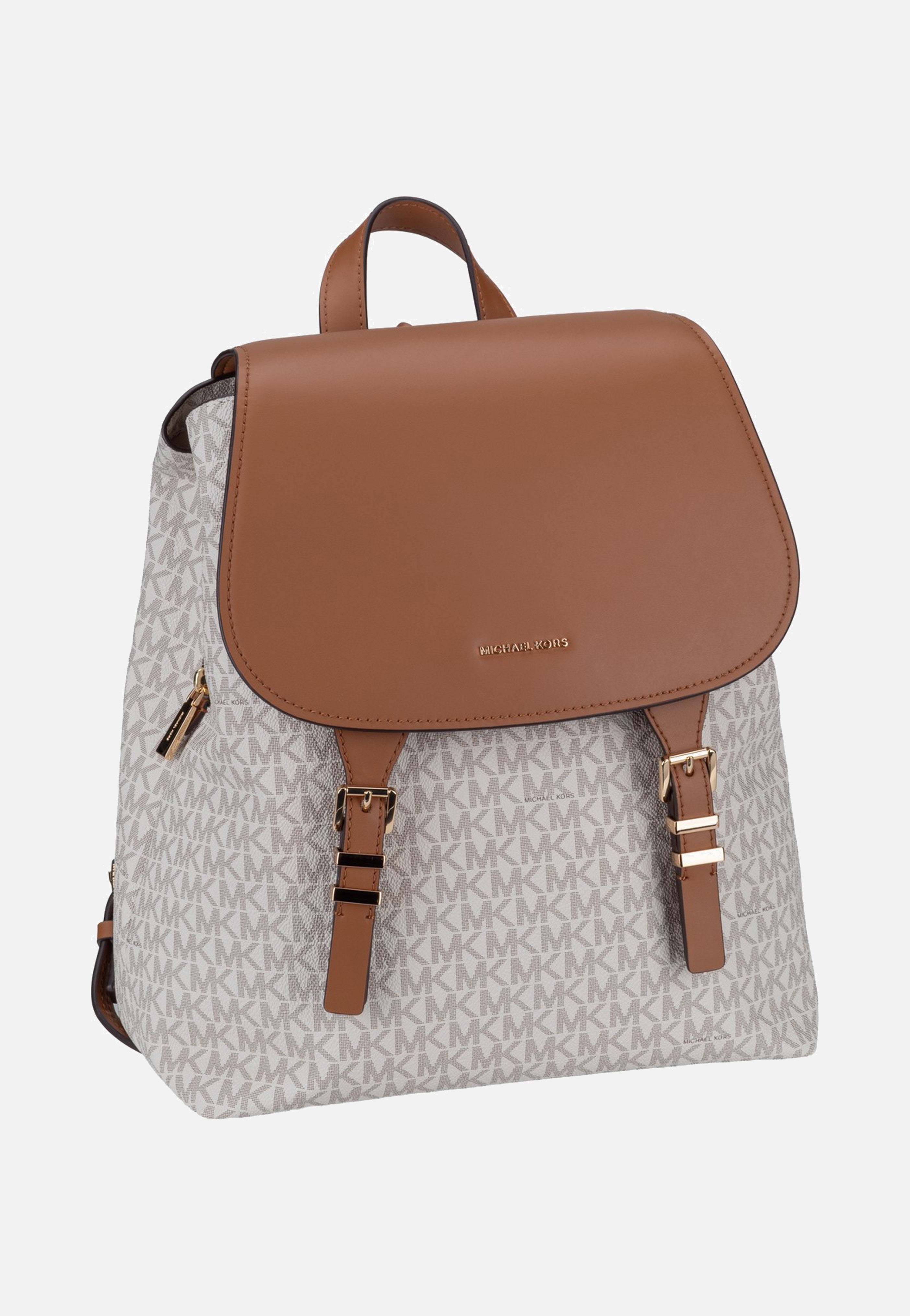Michael Kors Quinn MD Flap Vanilla/Acorn Rugtassen