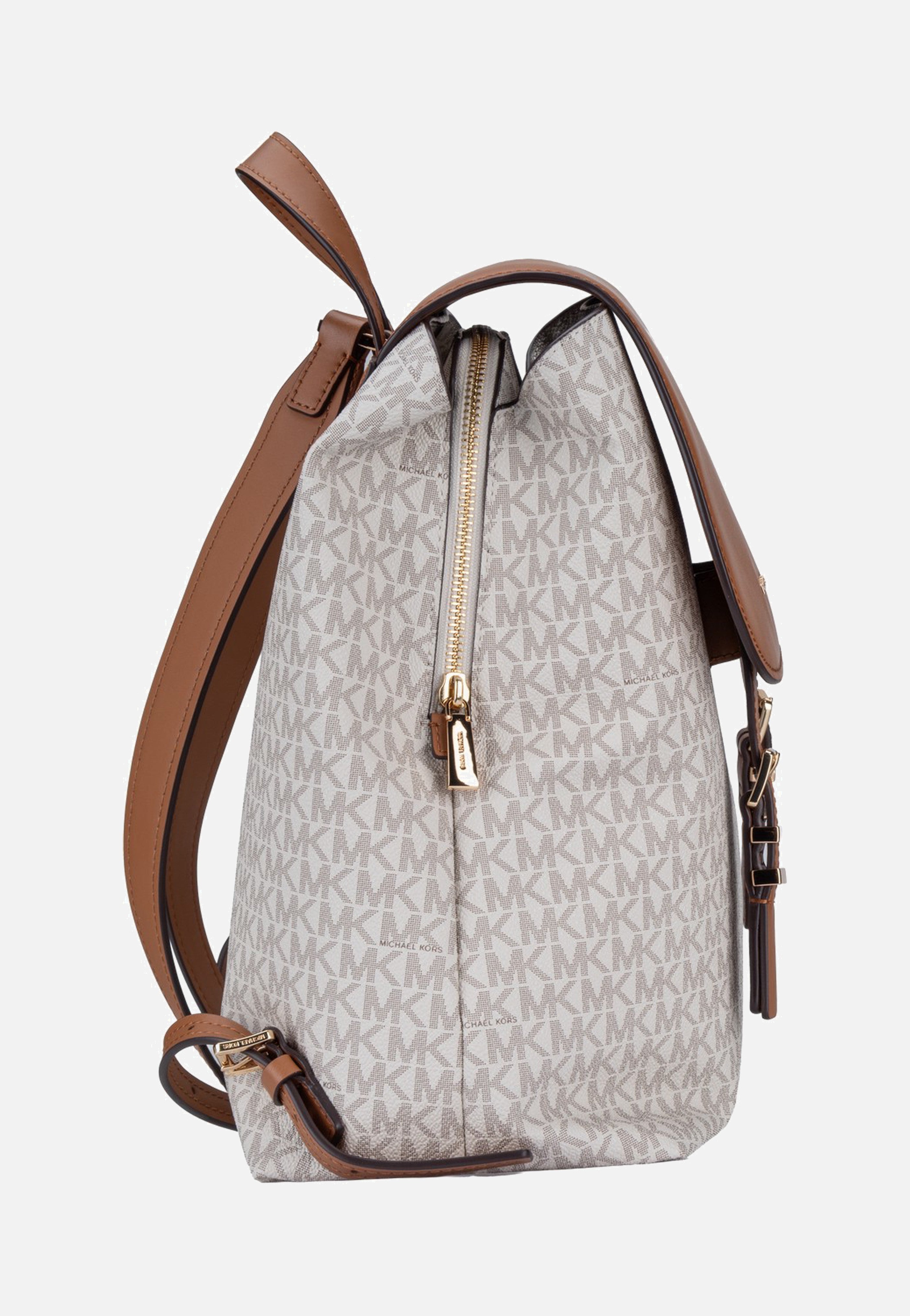 Michael Kors Quinn MD Flap Vanilla/Acorn Rugtassen