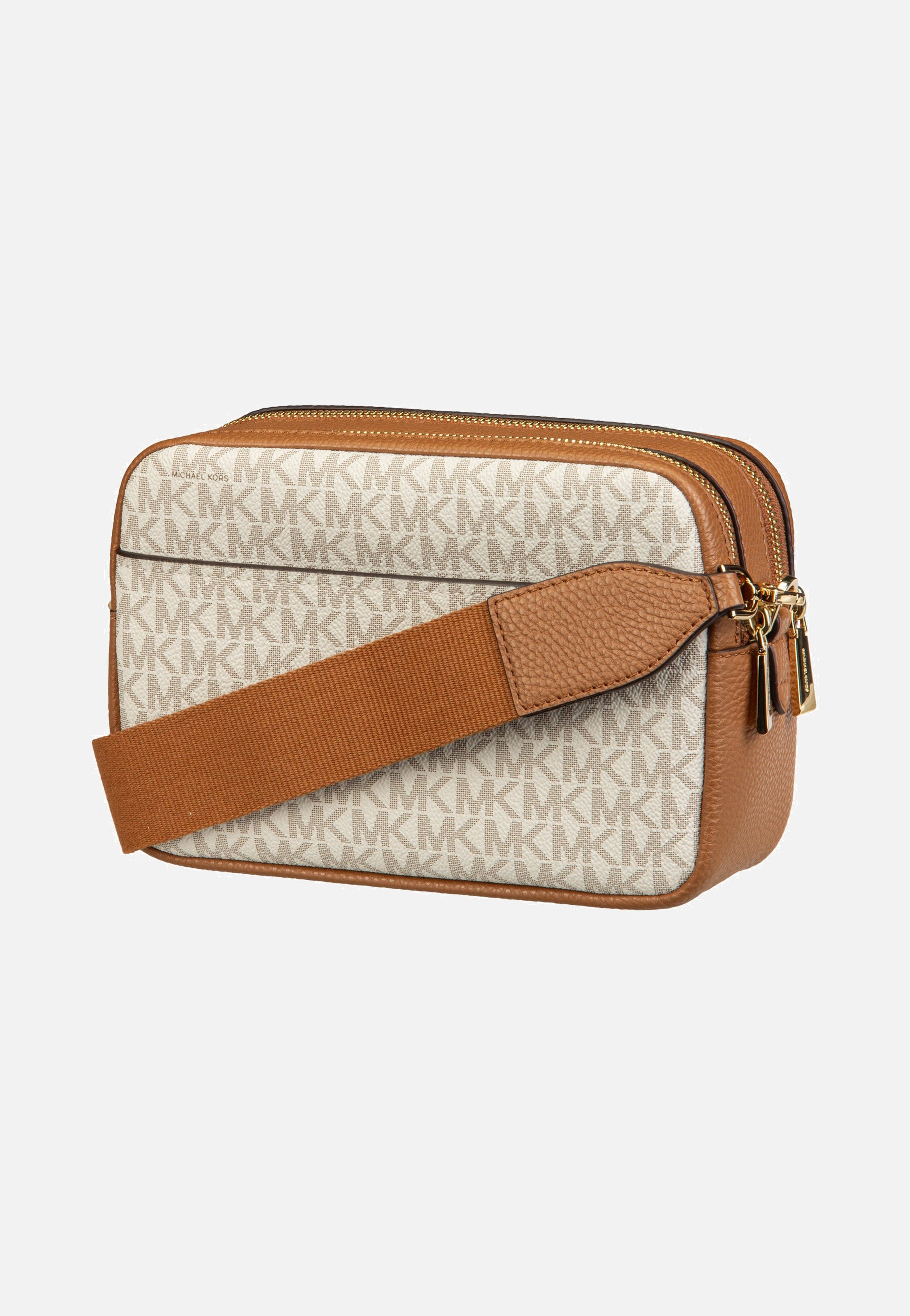 Michael Kors - Bryant MD Double Zip Chain Cam Vanilla/Acorn - Crossbody Bag | Women-Image