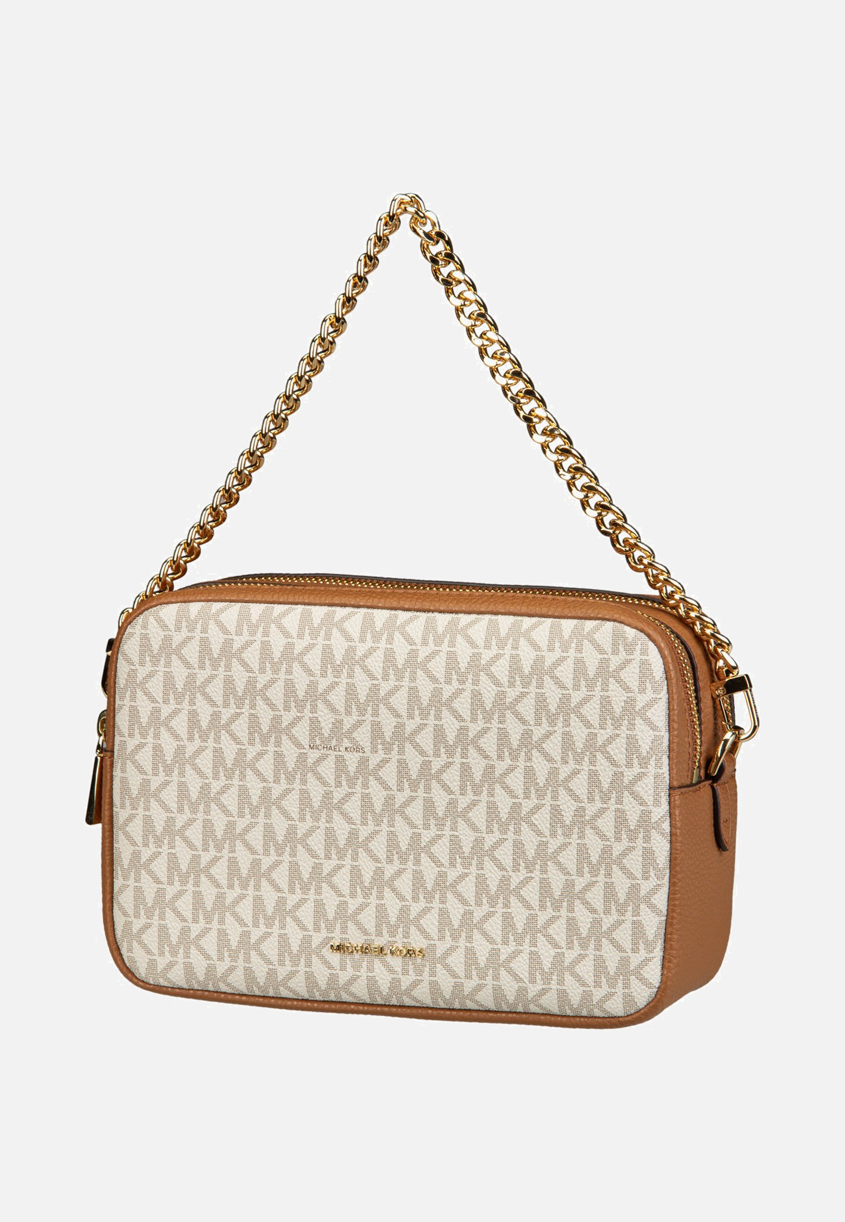 Michael Kors - Bryant MD Double Zip Chain Cam Vanilla/Acorn - Crossbody Bag | Women-Image