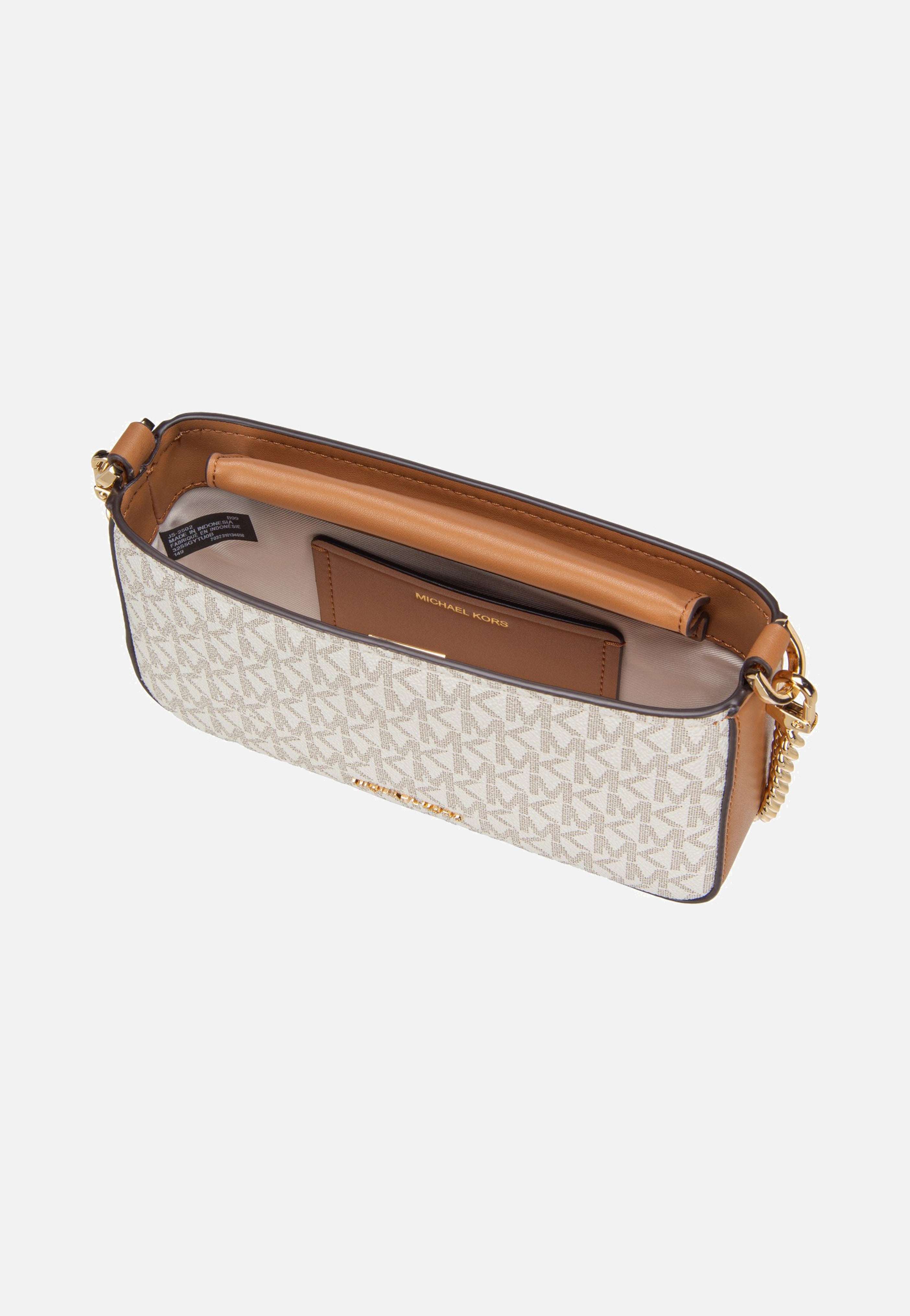 Michael Kors - Bryant SM Conv Xbody Pouchette Vanilla/Acorn - Evening Bag | Women-Image