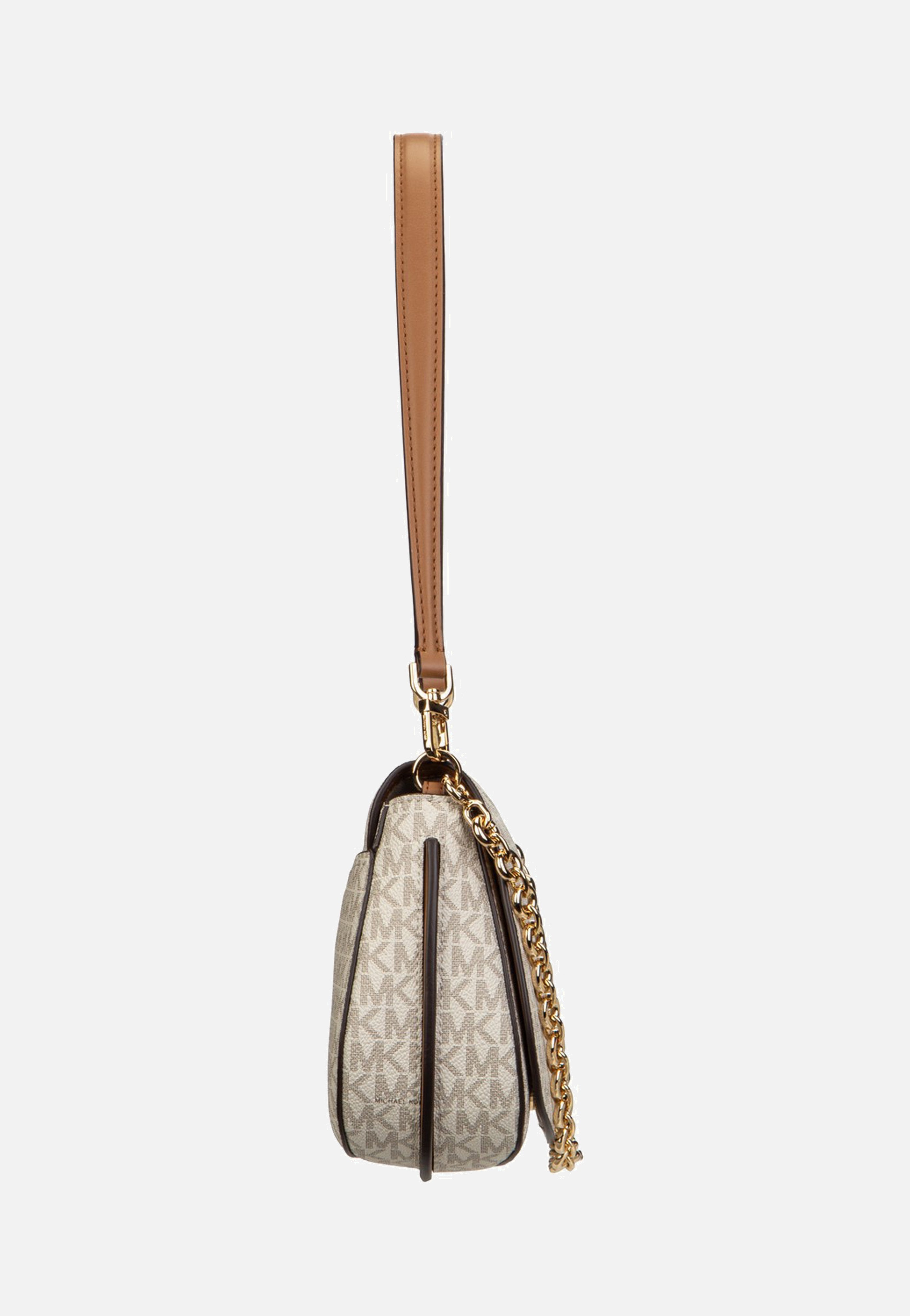Michael Kors Nolita MD Chain Conv Vanilla/Acorn Shoulder Bag