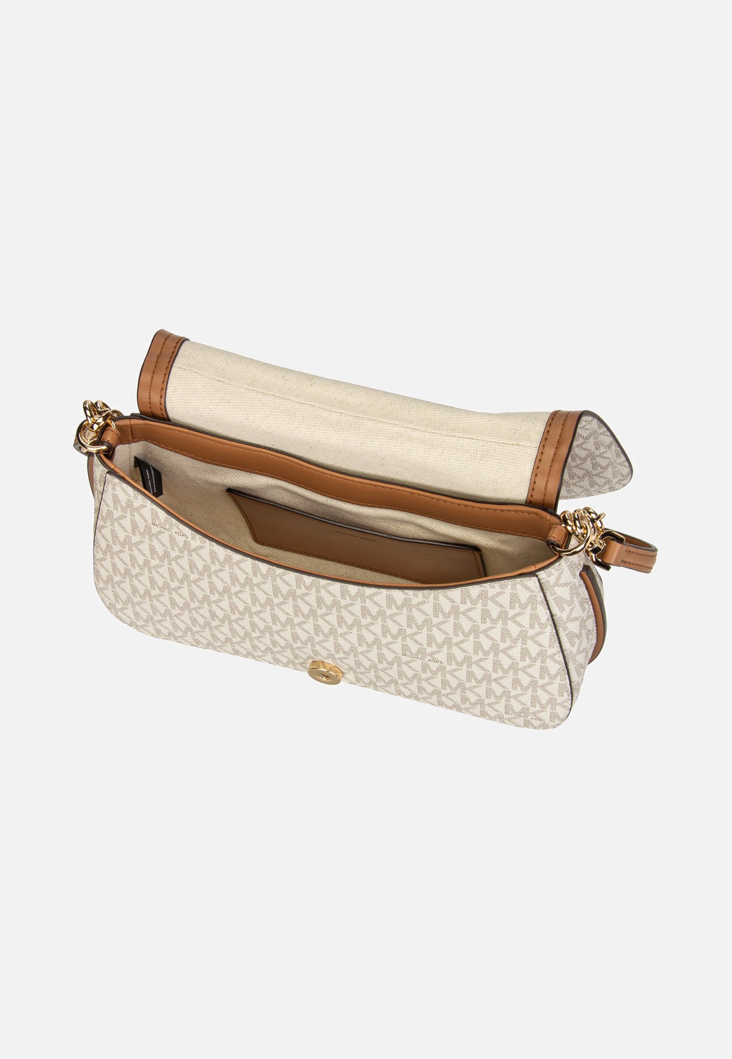Michael Kors Nolita MD Chain Conv Vanilla/Acorn Shoulder Bag