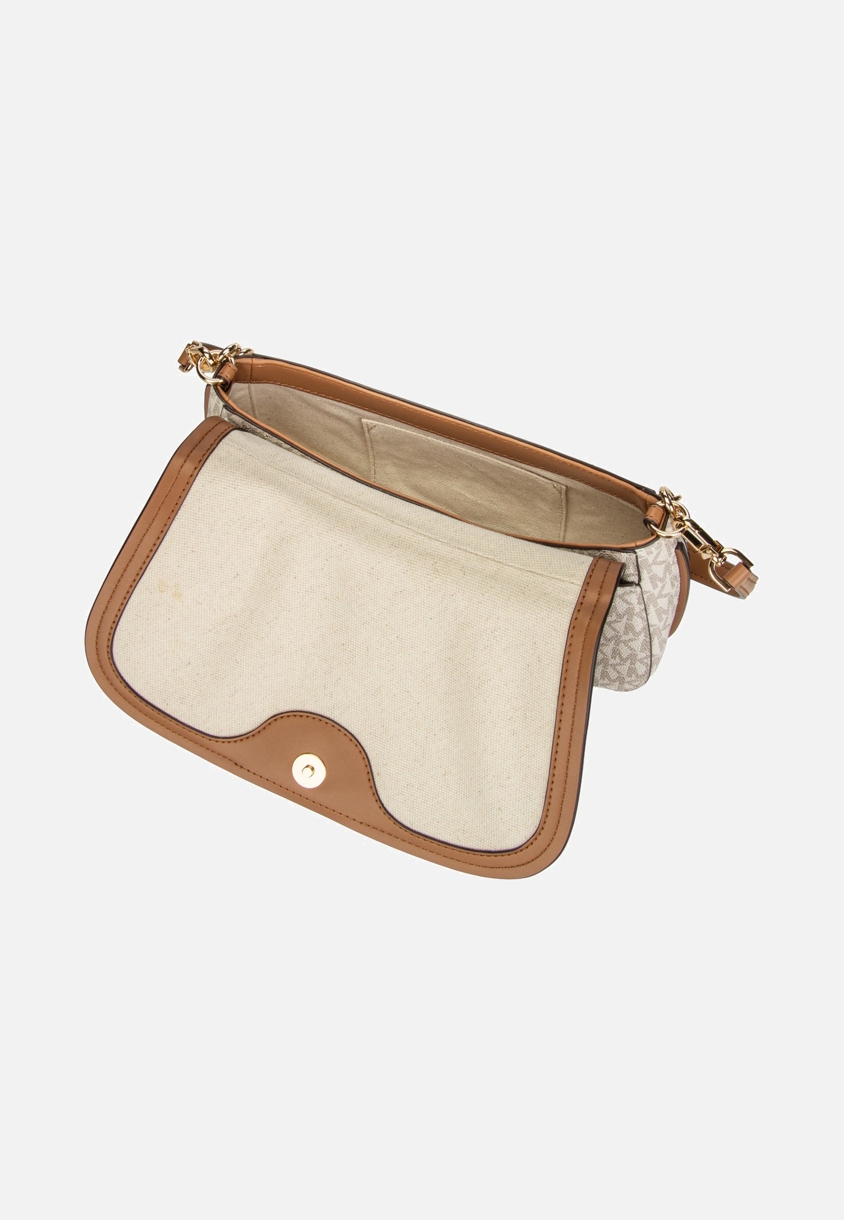 Michael Kors Nolita MD Chain Conv Vanilla/Acorn Shoulder Bag
