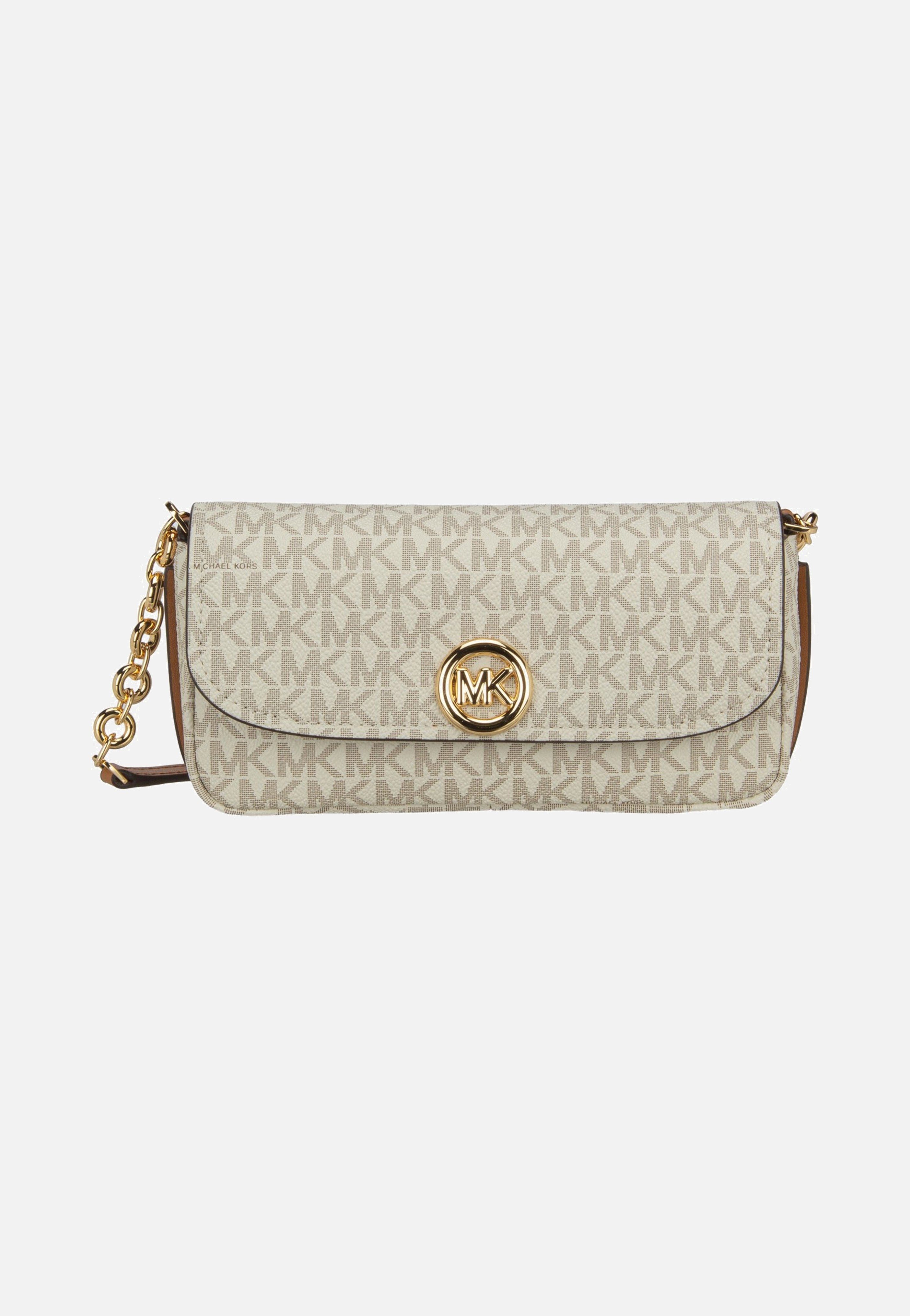 Michael Kors Nolita SM Flap Chain Xbody Vanilla/Acorn Crossbody Bag