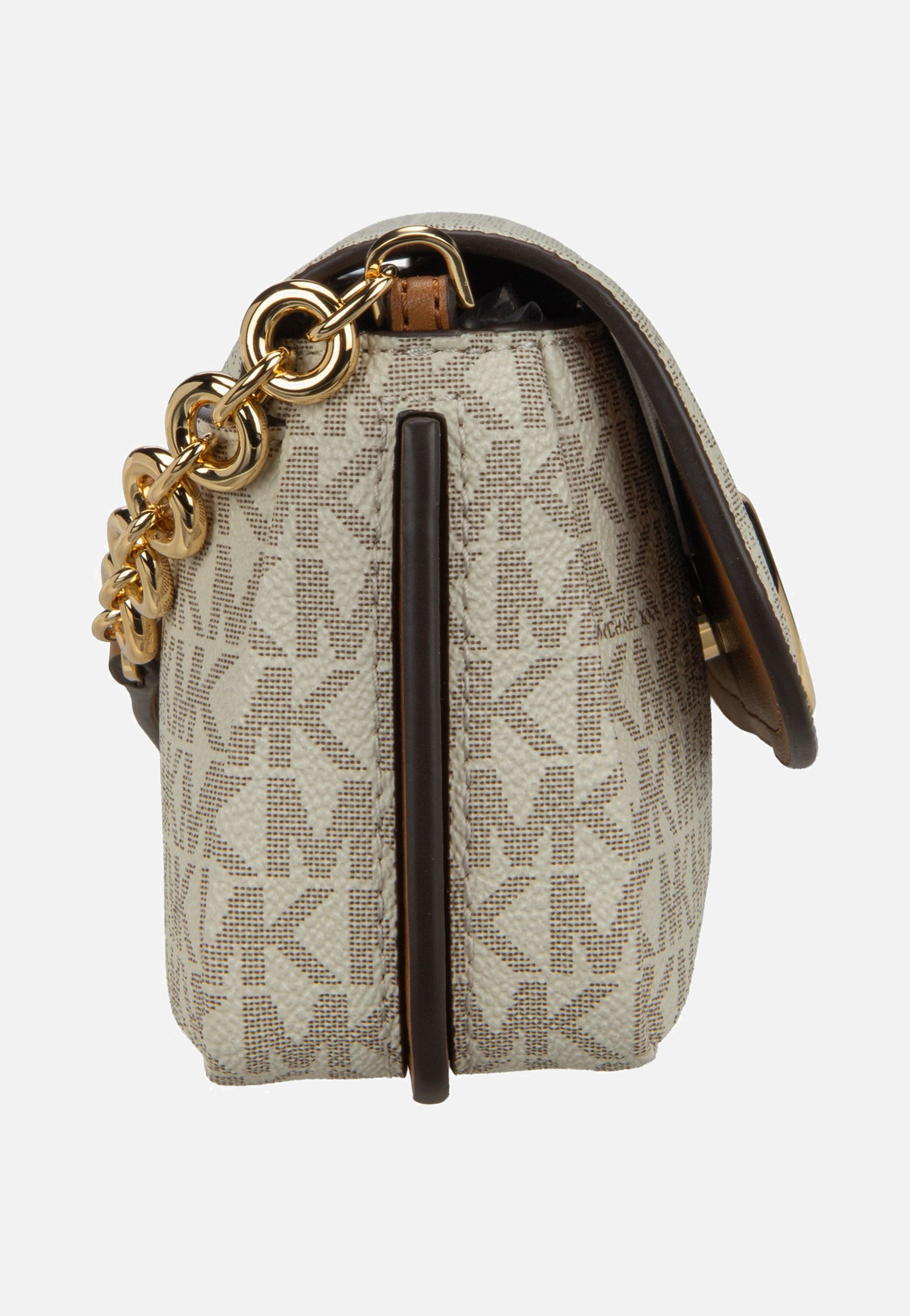 Michael Kors Nolita SM Flap Chain Xbody Vanilla/Acorn Crossbody Bag