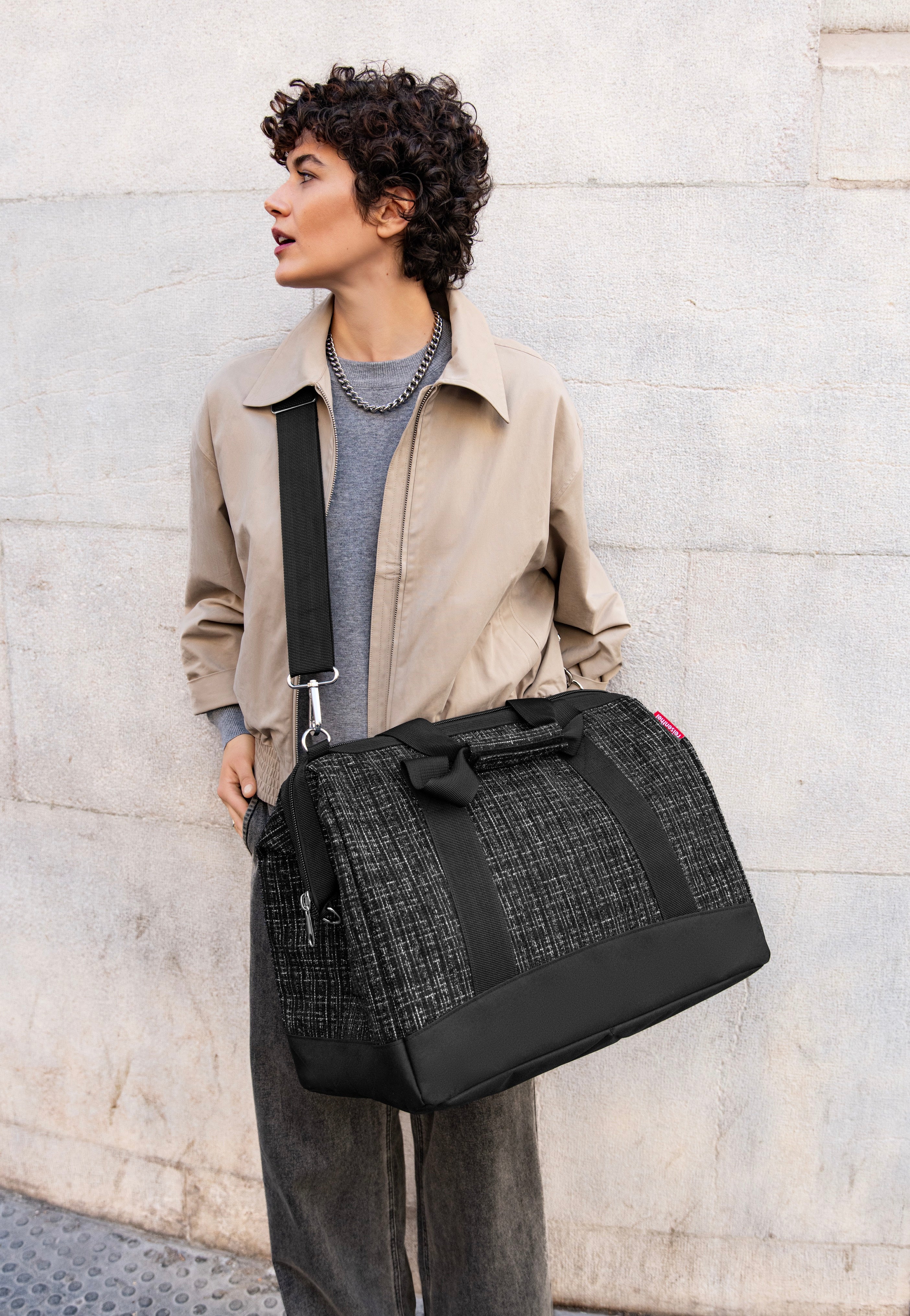 reisenthel Allrounder L Bouclé Black Dufflebag