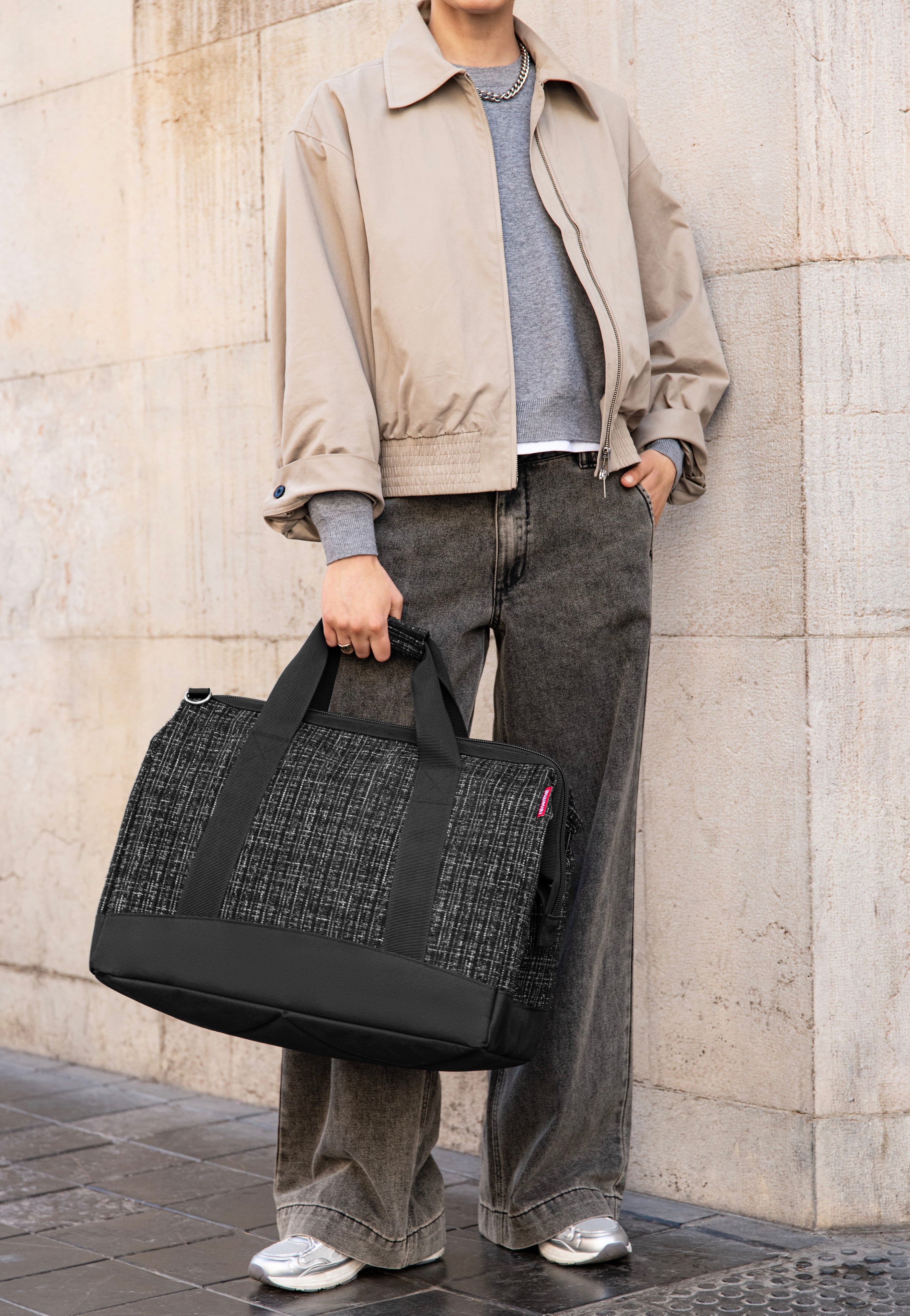 reisenthel Allrounder L Bouclé Black Dufflebag
