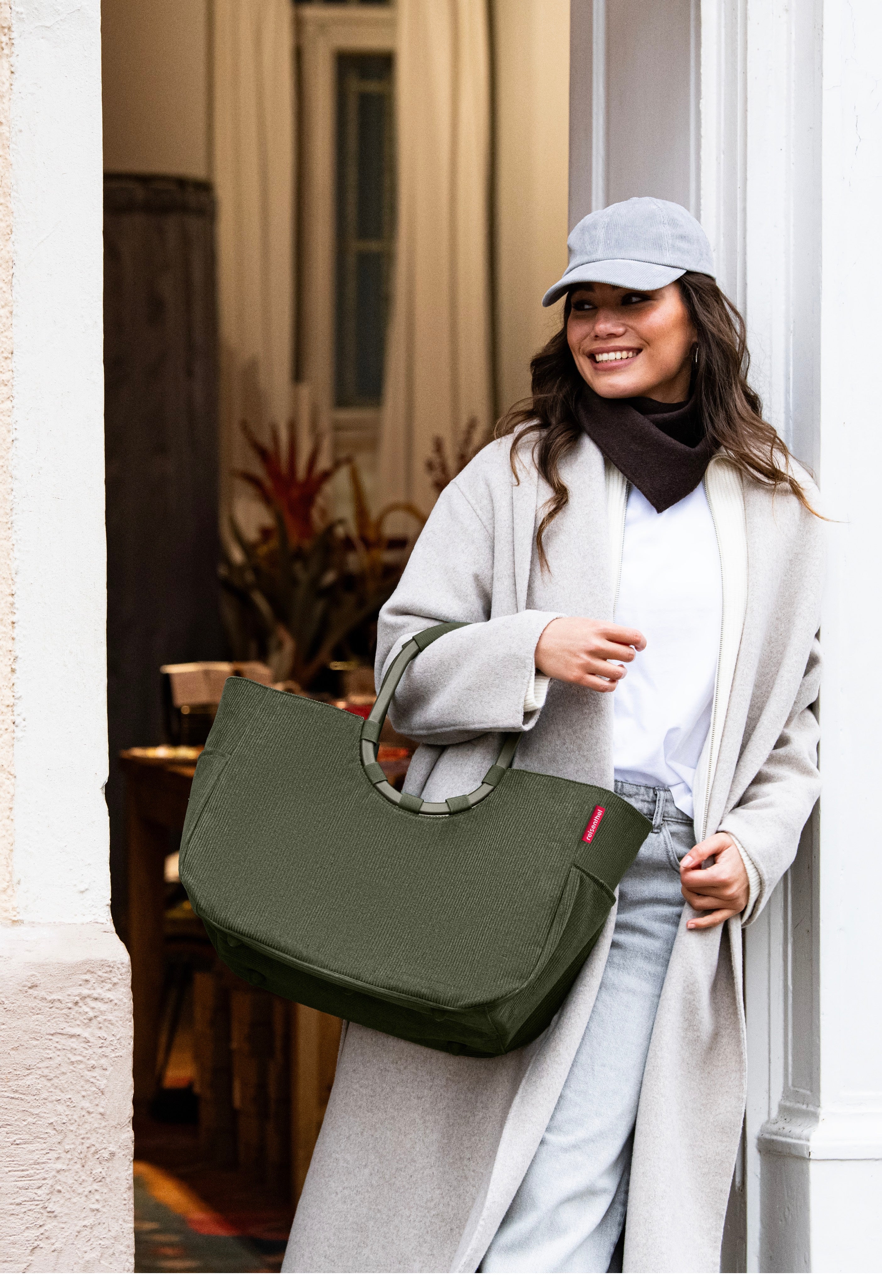 reisenthel - Loopshopper L Cord Dark Matcha - Shopping Basket | Neutral-Image