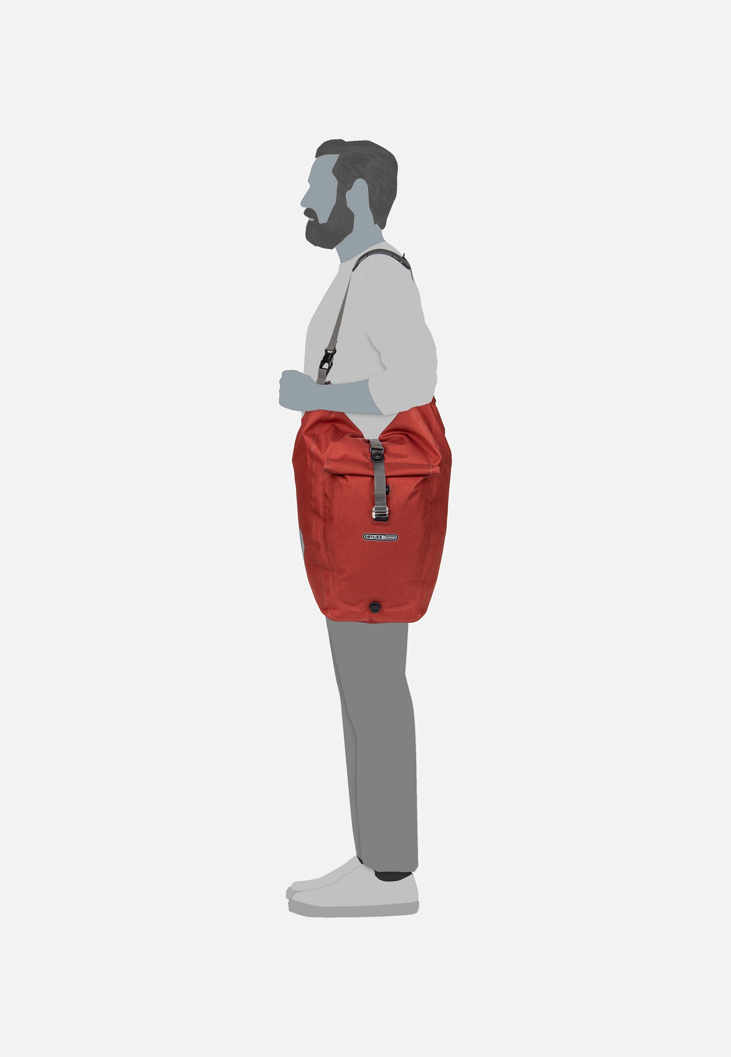 ORTLIEB - Back-Roller Plus Single QL2.2 Dark Chili - Bike Bag | Neutral-Image