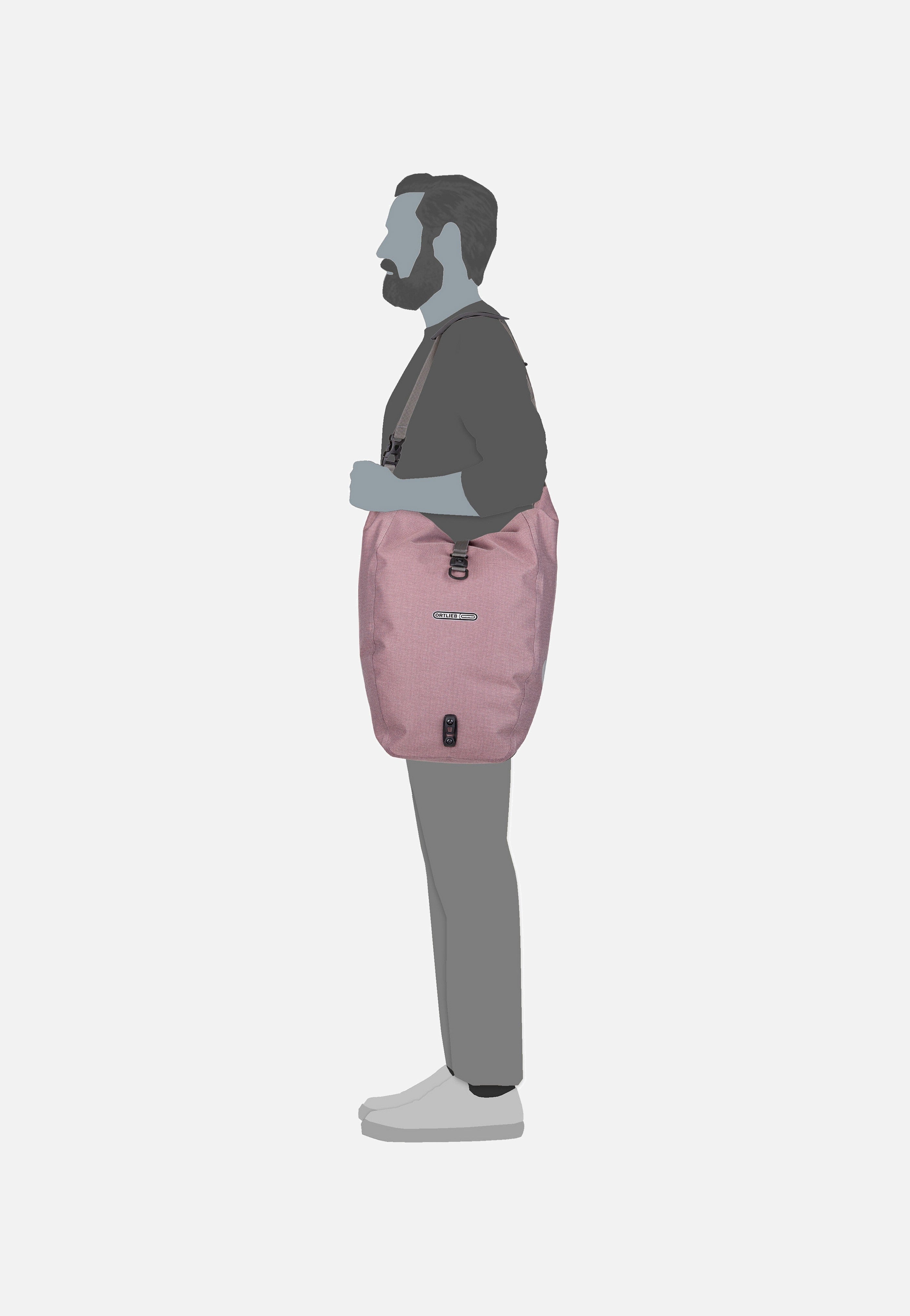 ORTLIEB - Back-Roller Urban Single QL3.1 Ash Rose - Bike Bag | Neutral-Image