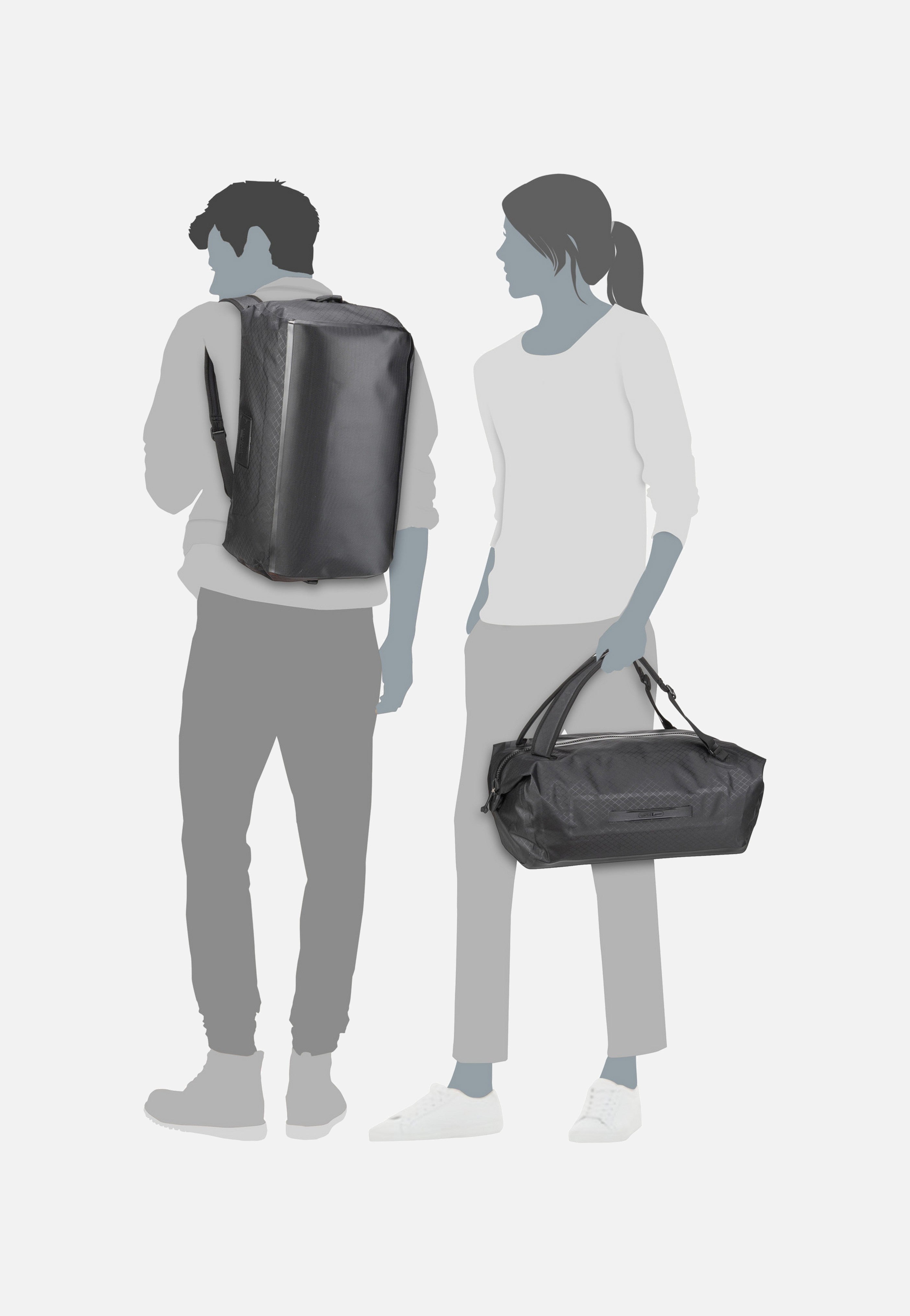 ORTLIEB Duffle Metrosphere 40L Black Embossed - Dufflebag | Sakoi