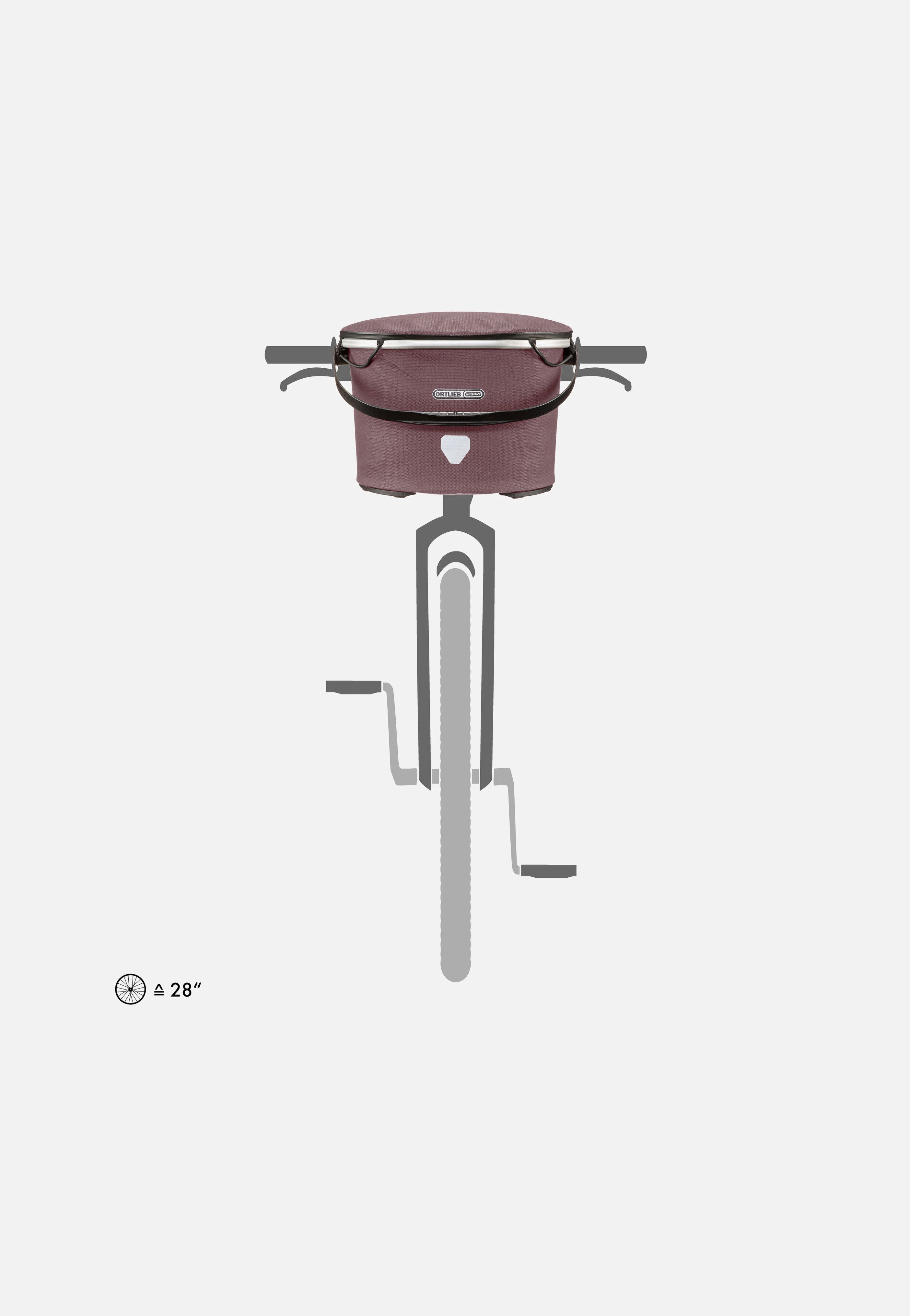 ORTLIEB - Up-Town Urban Ash Rose - Bike Basket | Neutral-Image