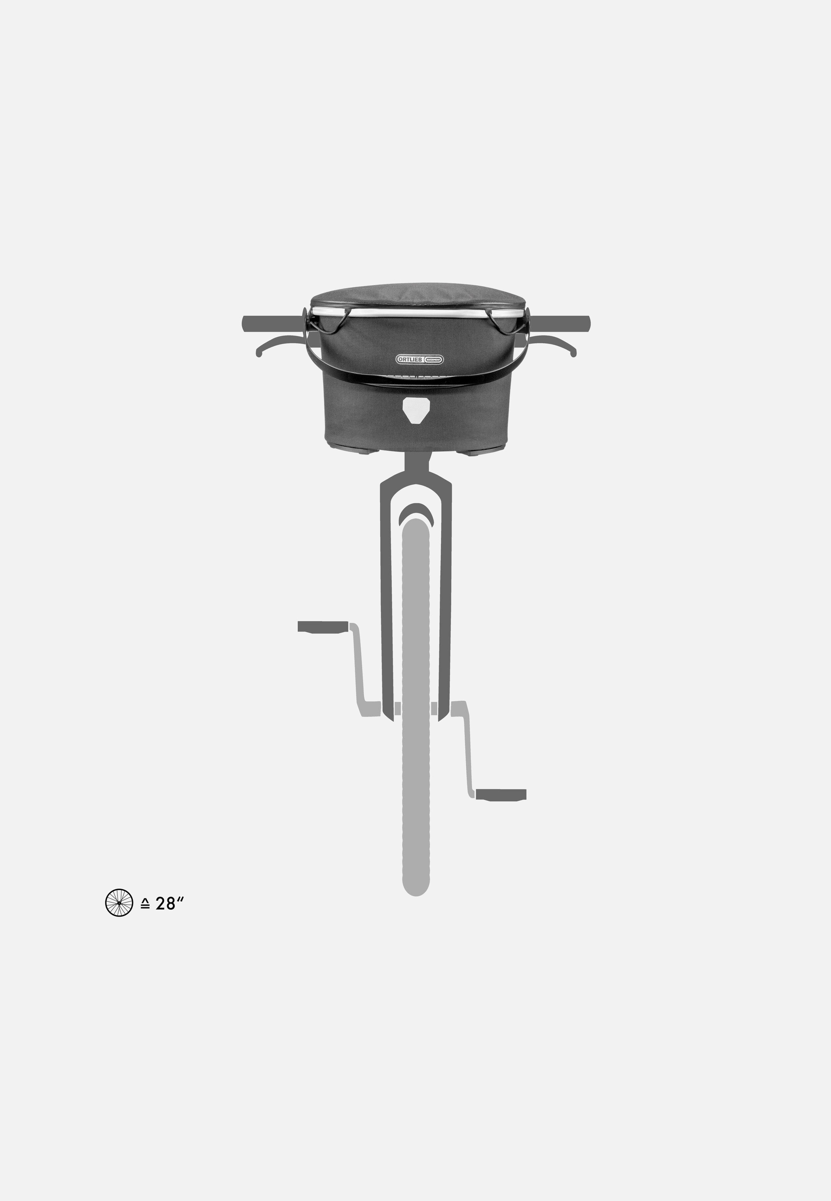 ORTLIEB - Up-Town Urban Pepper - Bike Basket | Neutral-Image