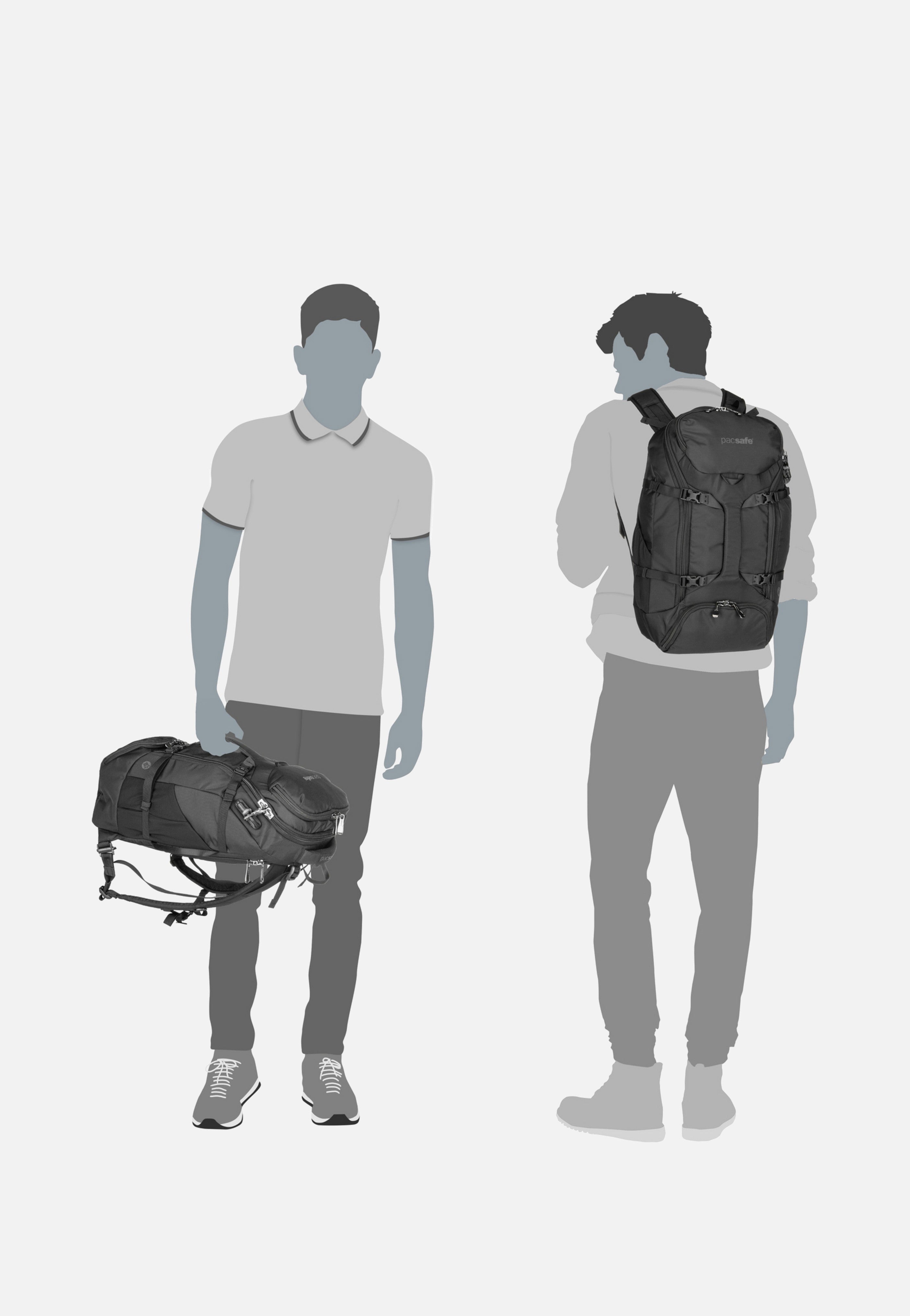 Pacsafe EXP35 Travel Black - Travel Backpack | Sakoi