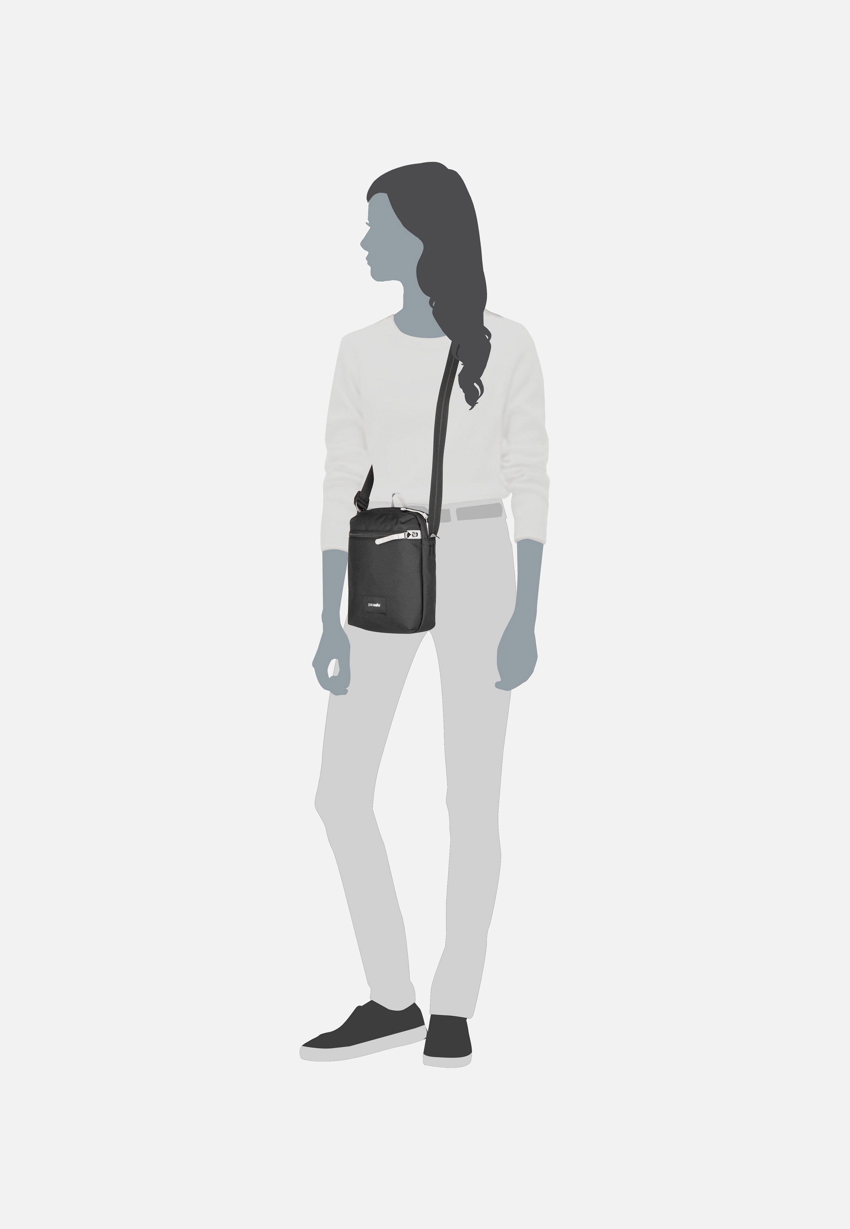Pacsafe GO Festival Jet Black Crossbody Bag
