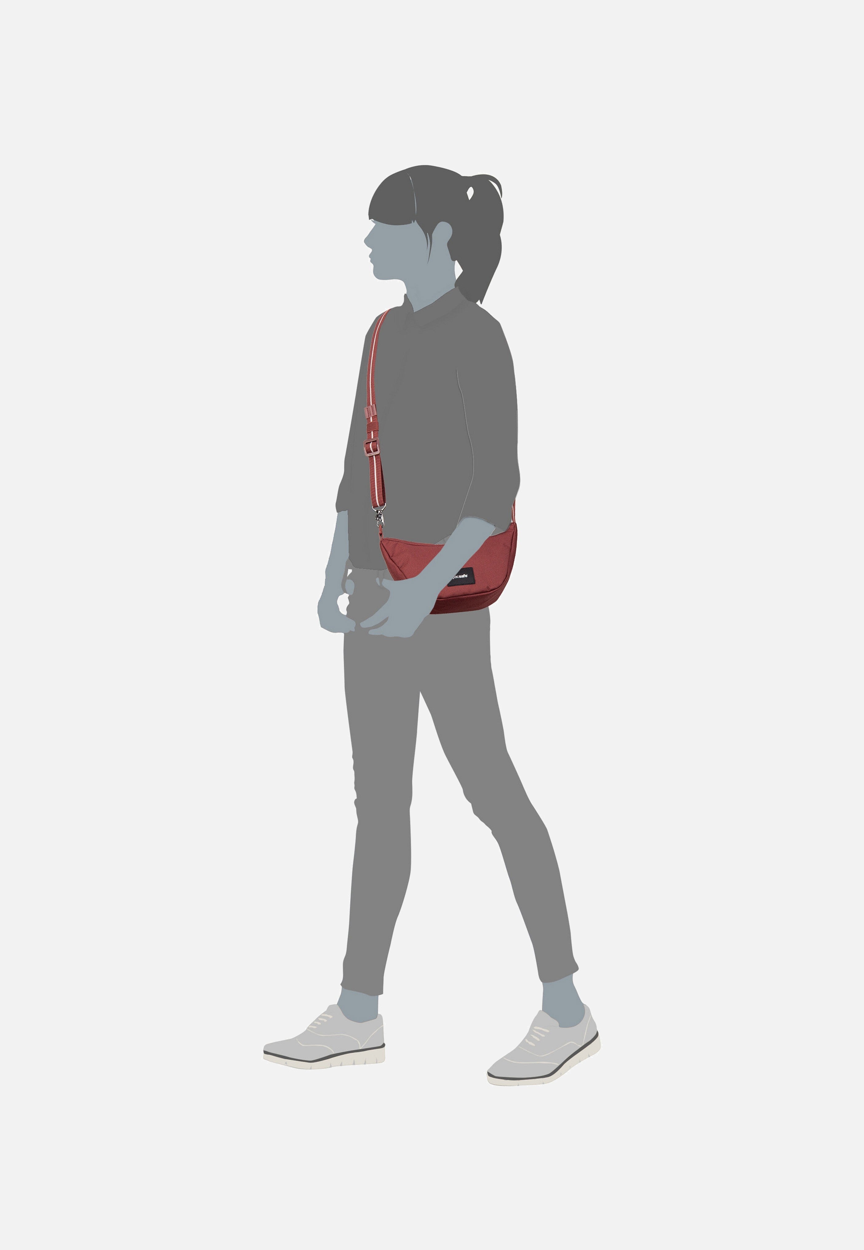 Pacsafe GO Lunar Garnet Red Crossbody Bag