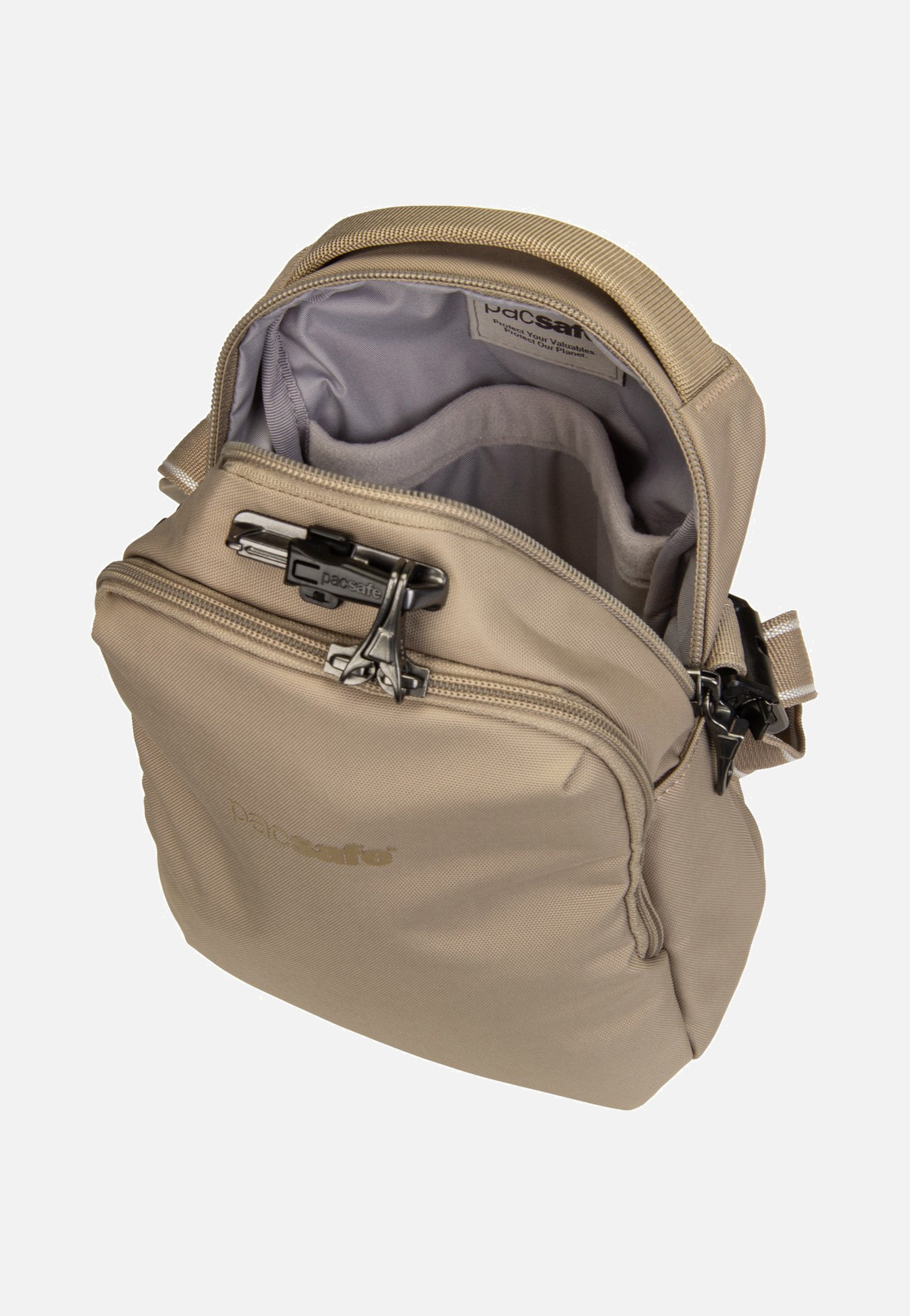 Pacsafe V Companion Beige Crossbody Bag
