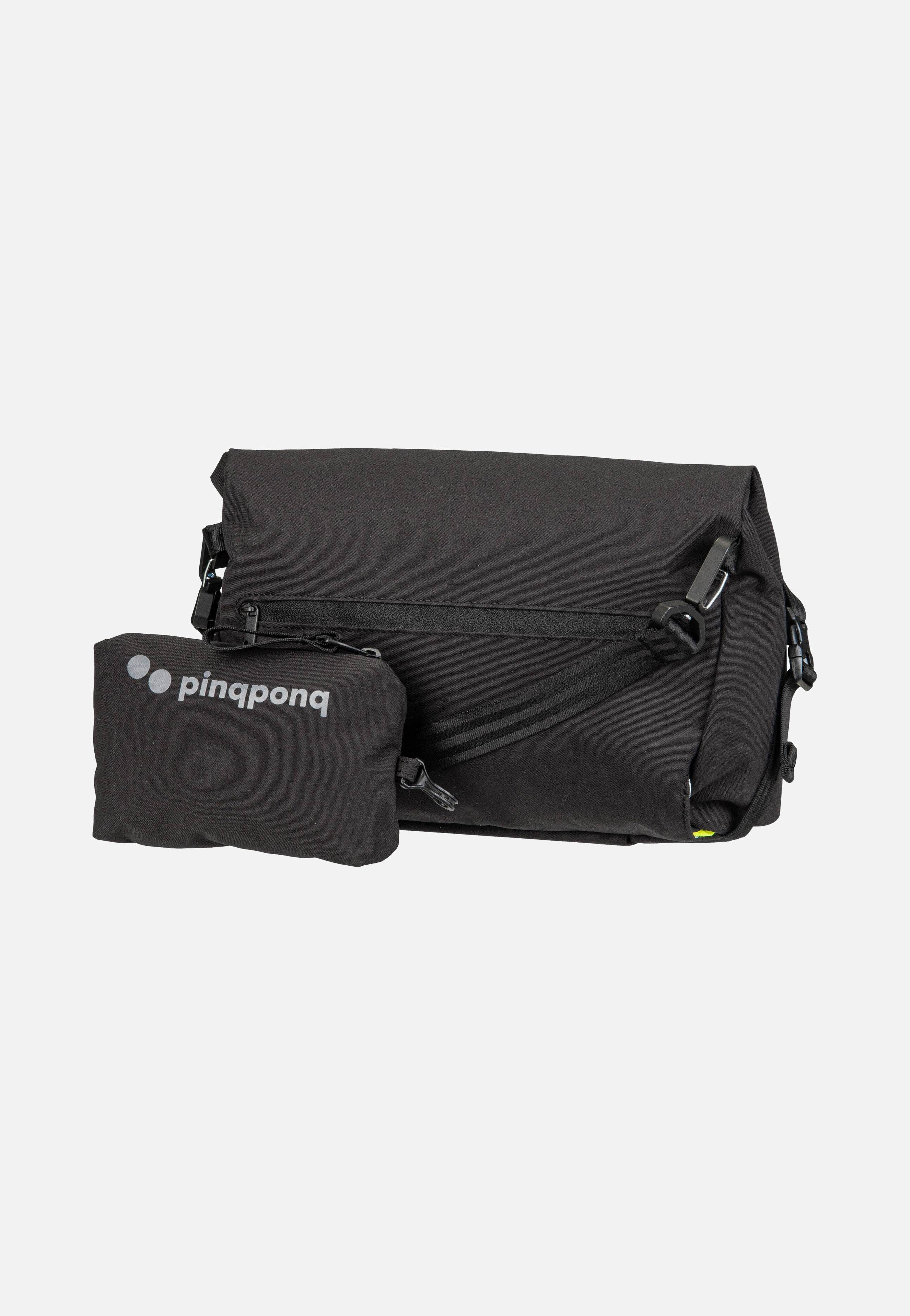 pinqponq Aksel Solid Black Crossbody Bag