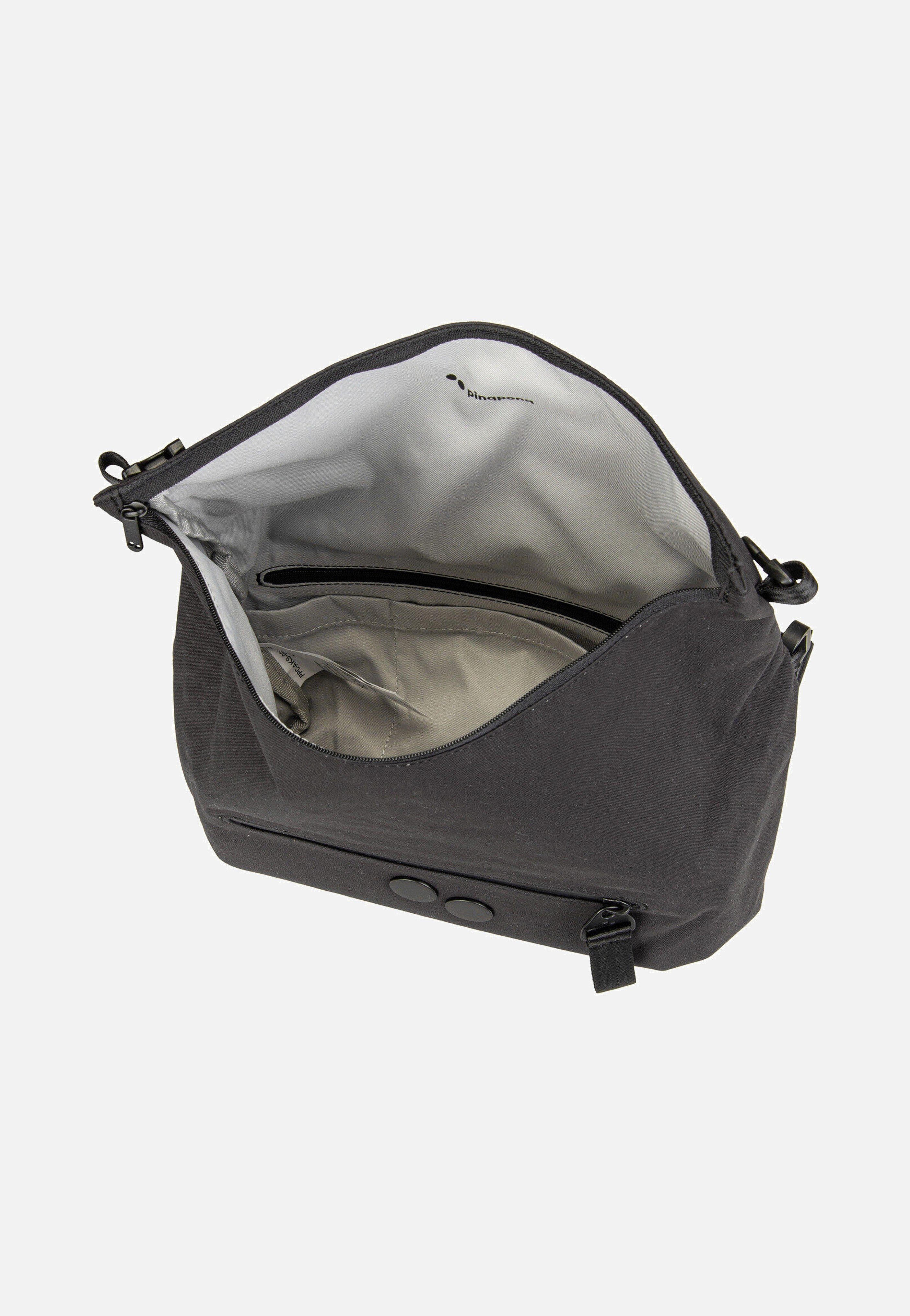 pinqponq Aksel Solid Black Crossbody Bag