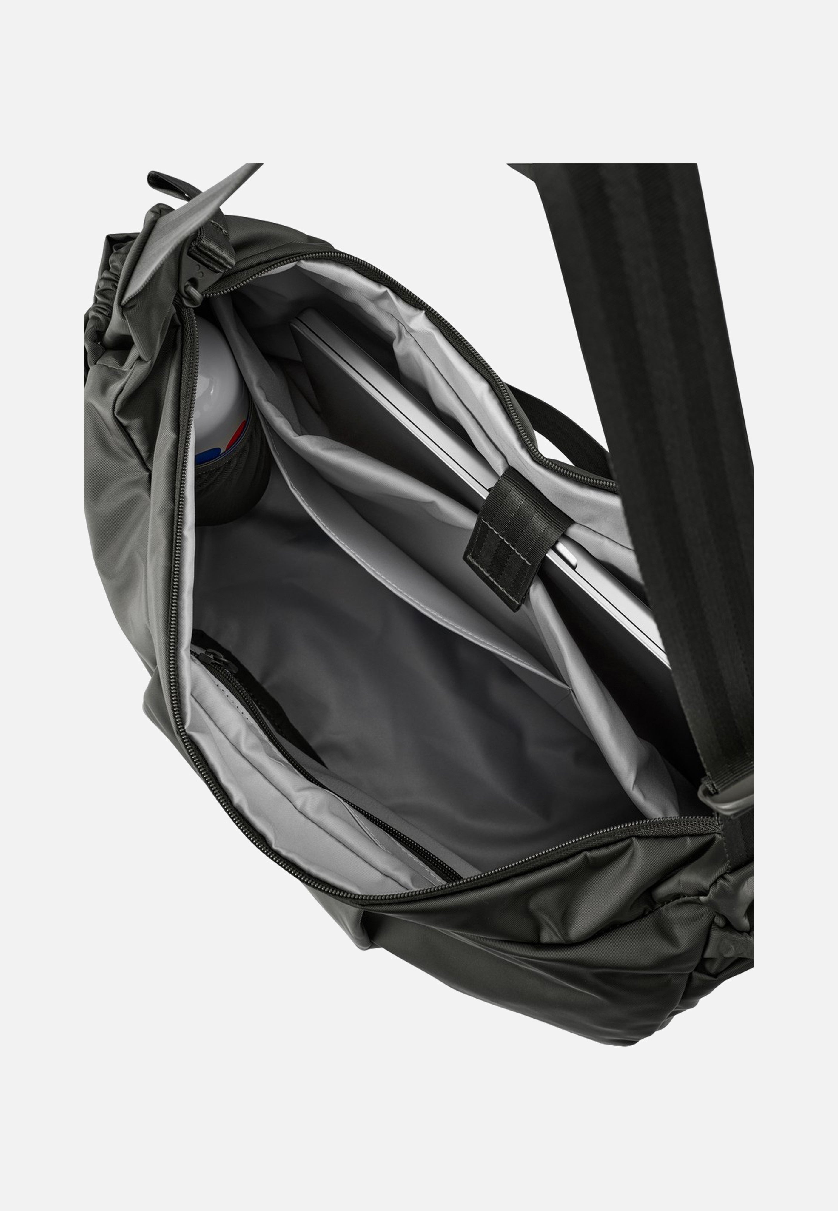 pinqponq Krumm Large Changeant Glazed Black Hobo Bag
