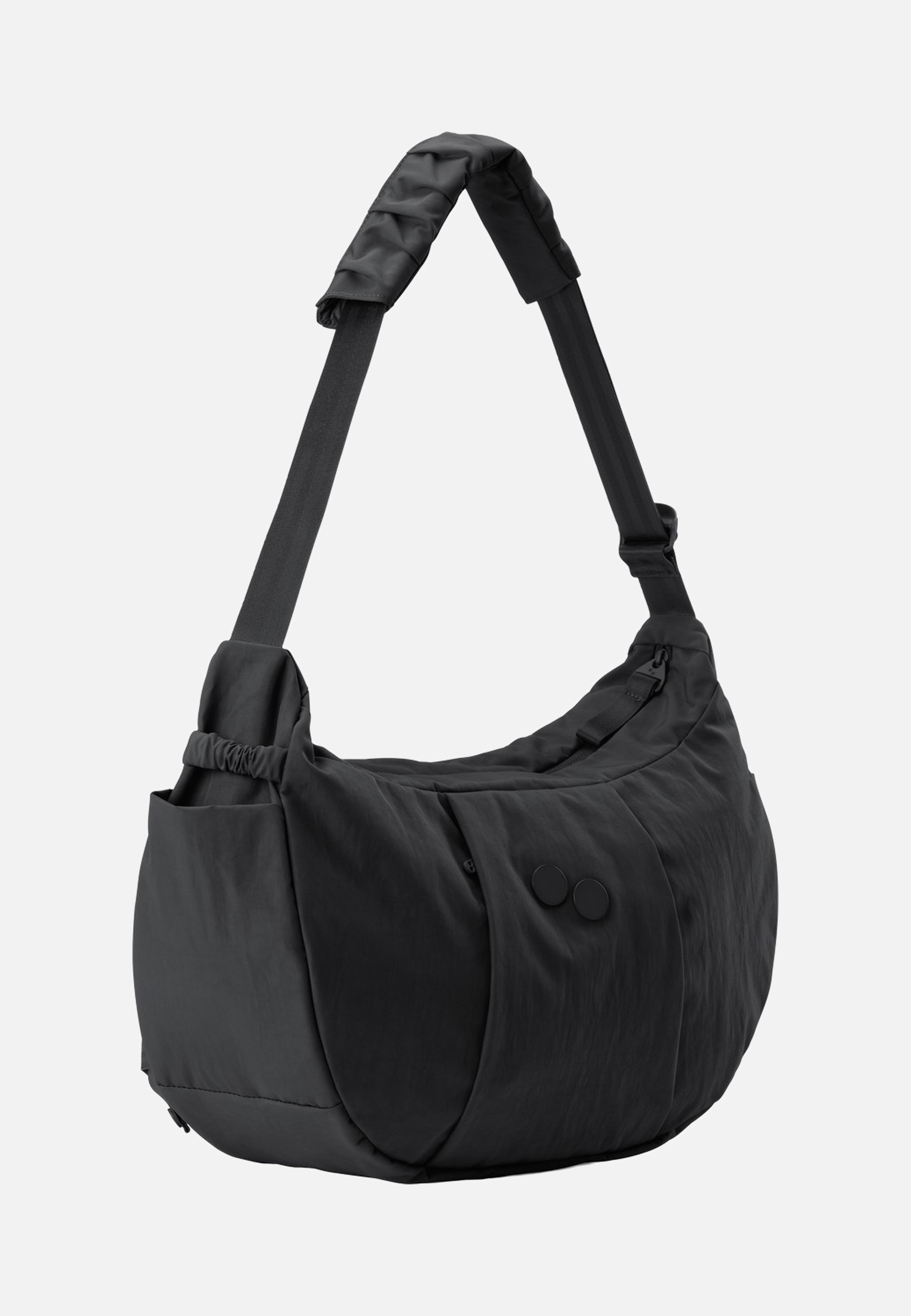 pinqponq Krumm Large Crinkle Black Hobo Bag