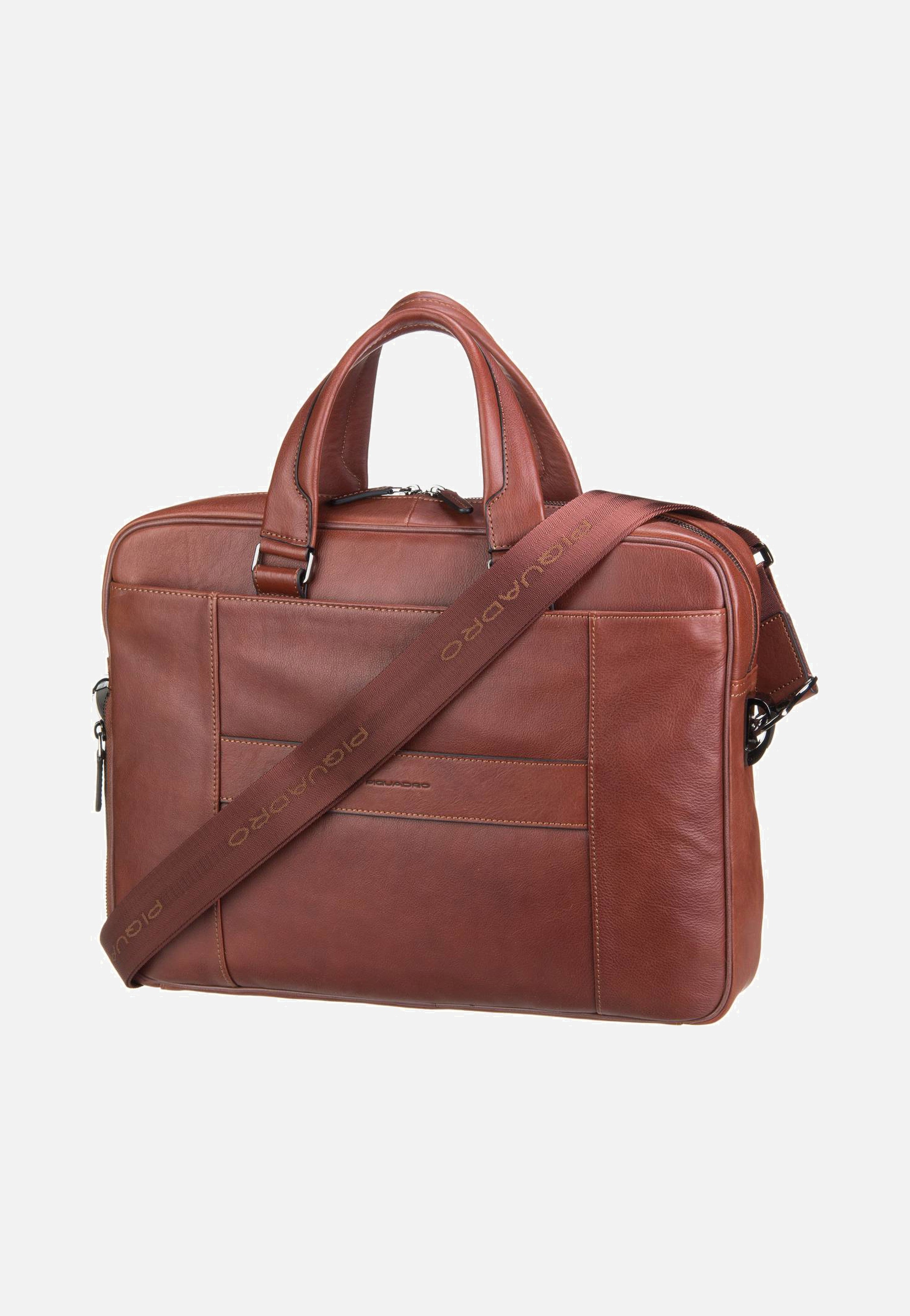 Piquadro - Black Square 2849 Connequ Cuoio Tobacco - Briefcase | Men-Image