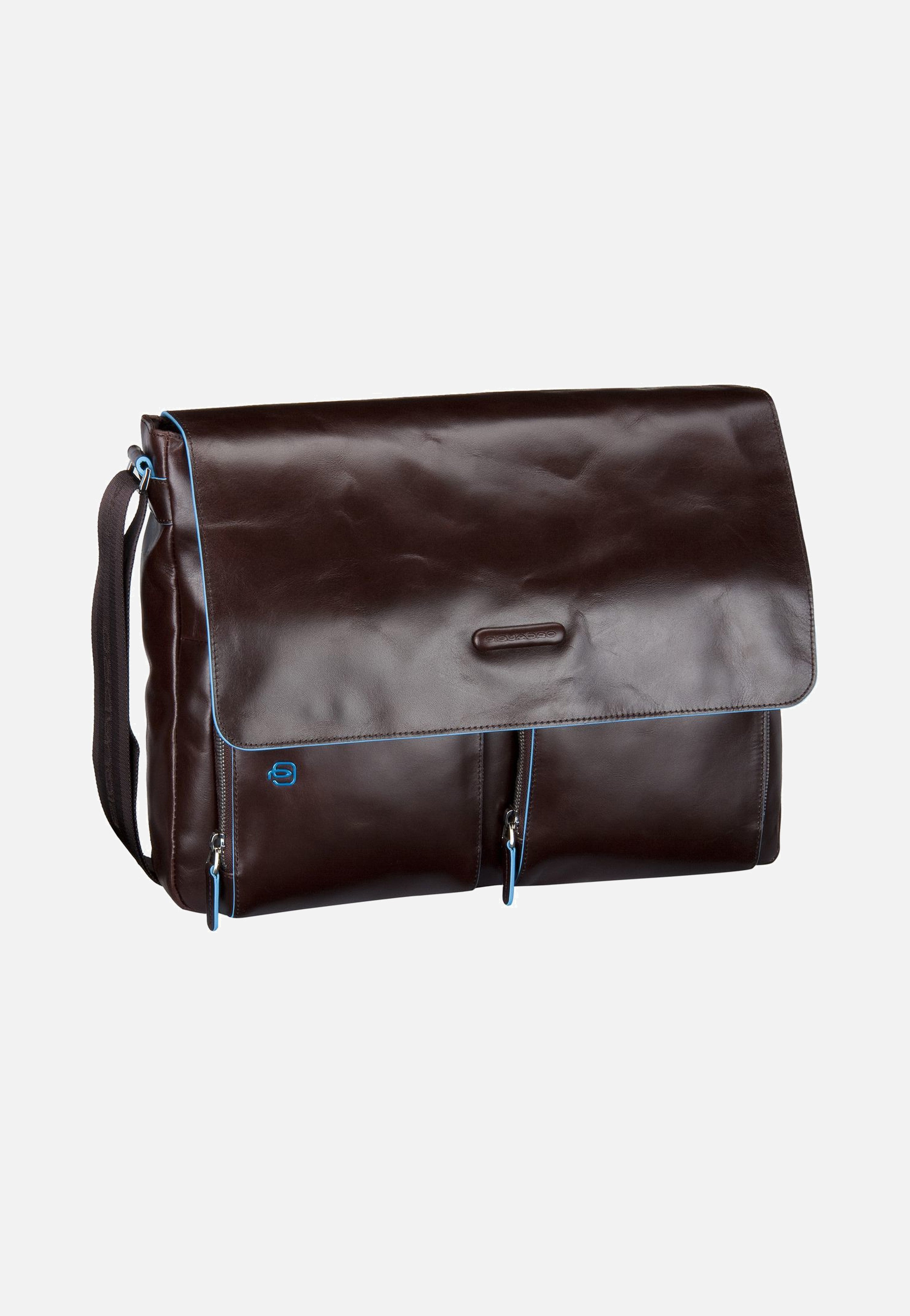Piquadro - Blue Square Messenger II Mogano - Messenger Bag | Men-Image