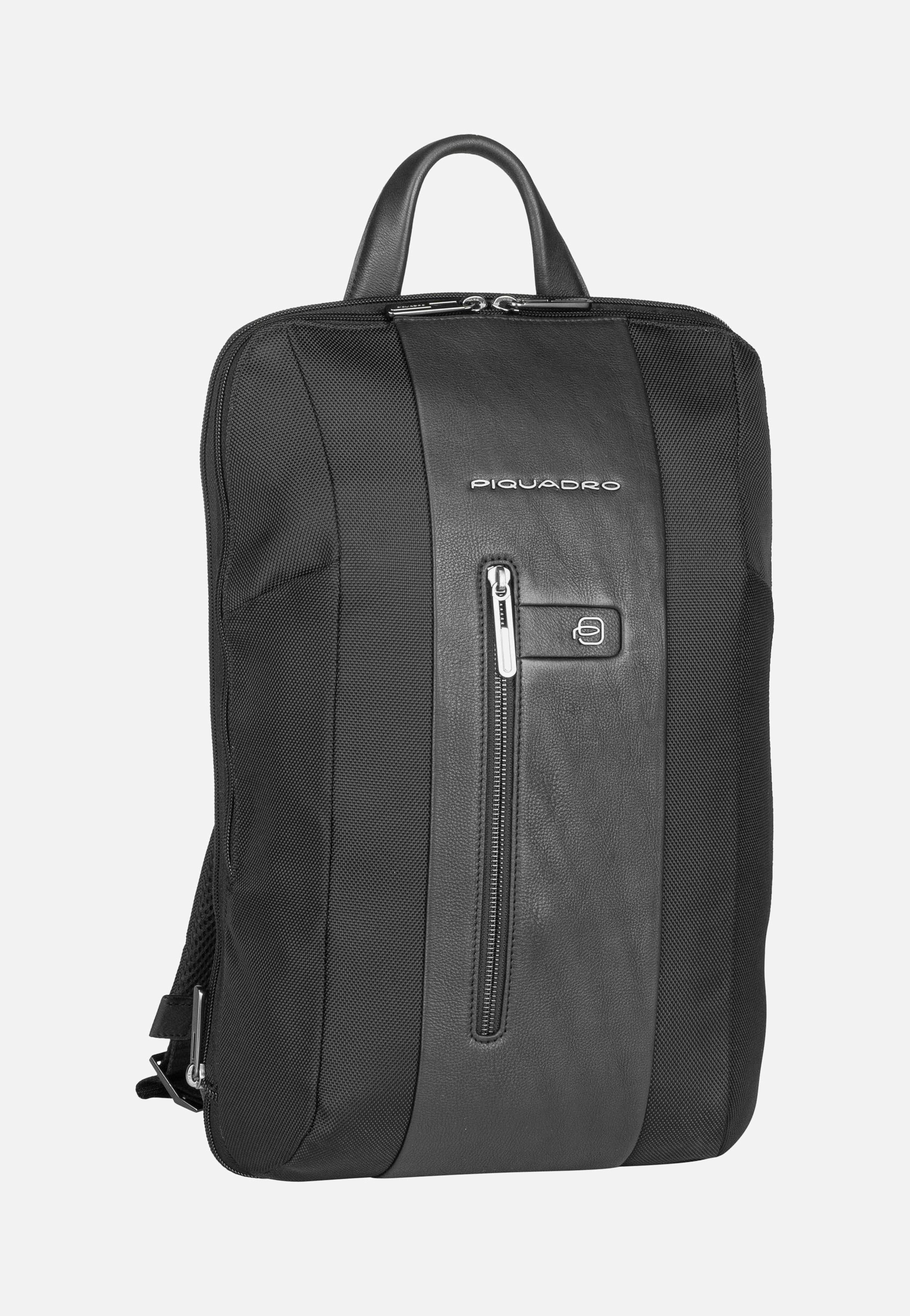 Piquadro - Brief Slim Laptop 6384 Nero - Backpack | Men-Image