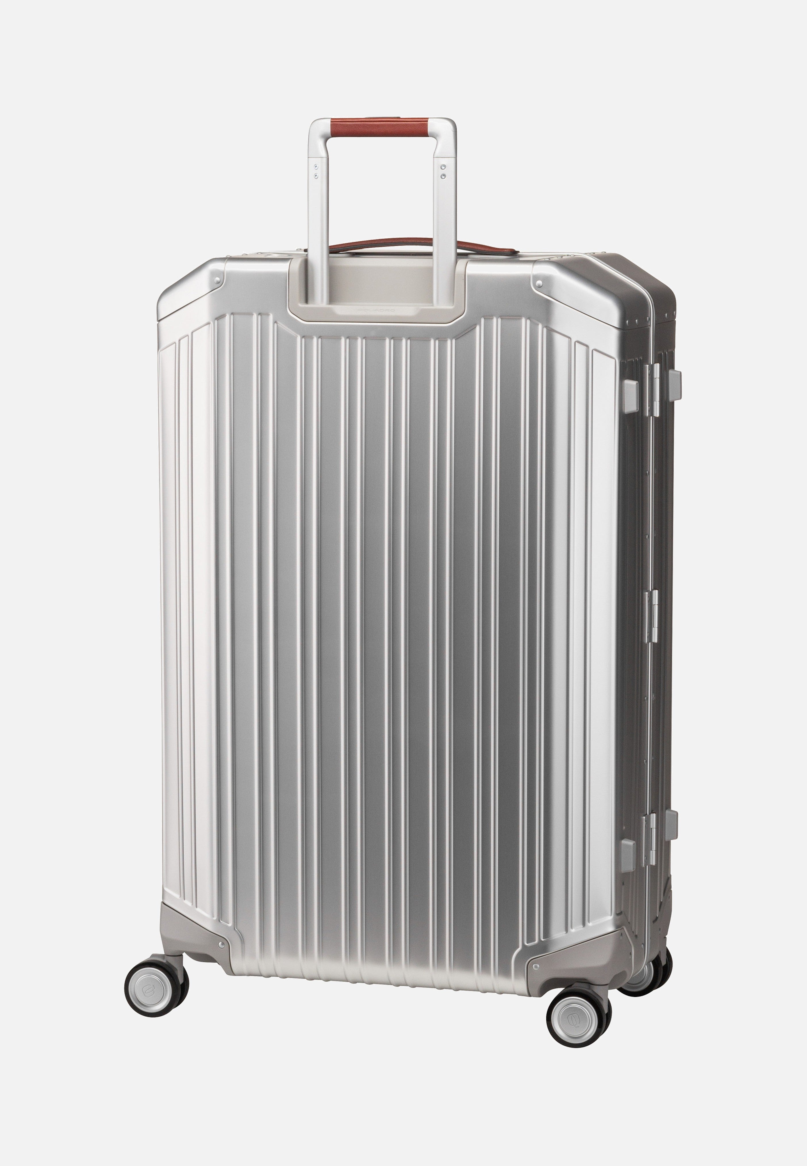 Piquadro - PQ Alu Big Size Spinner Grigio-Cuoio - Suitcase | Neutral-Image