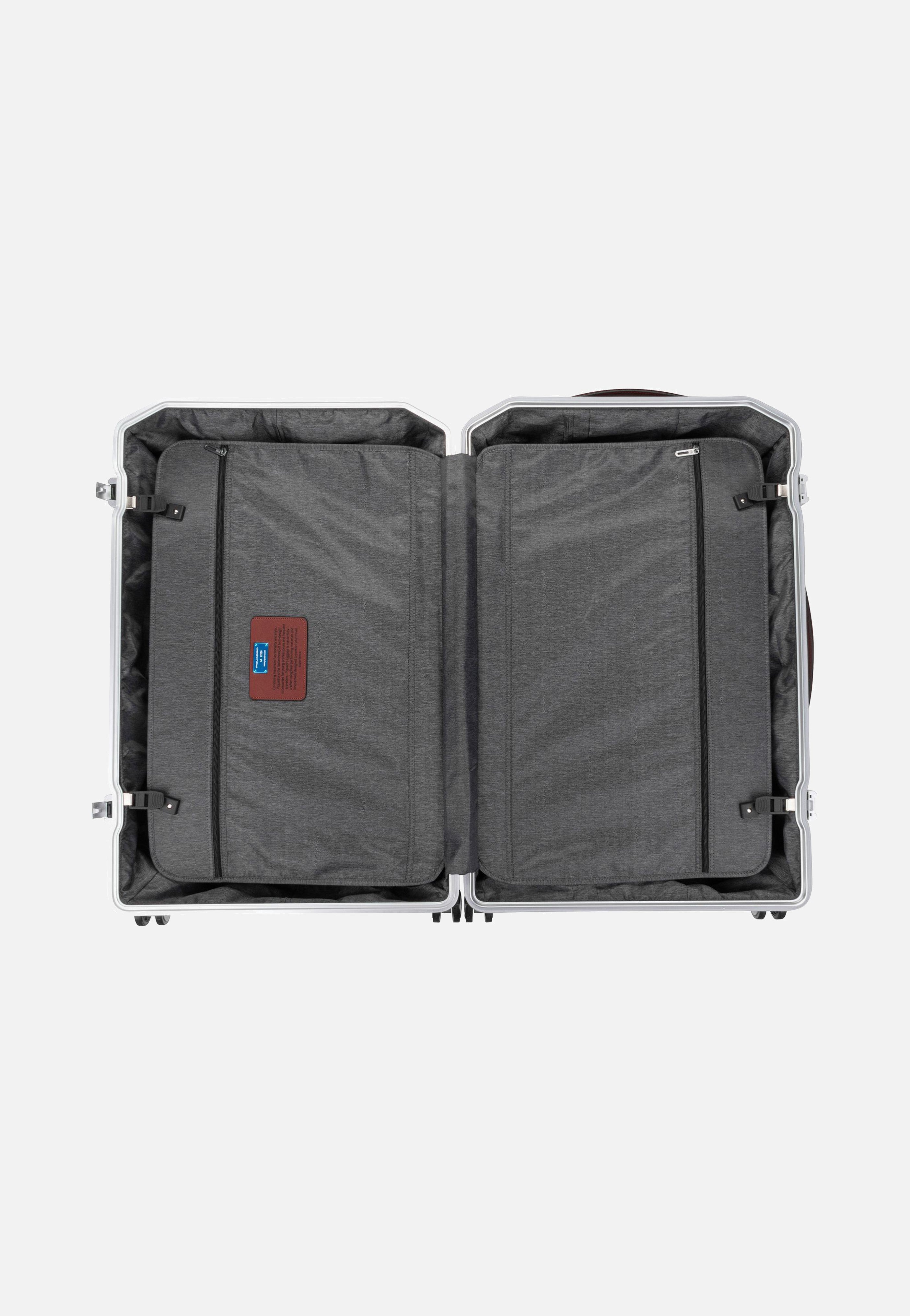 Piquadro PQ Alu Big Size Spinner Grigio-Cuoio Suitcase