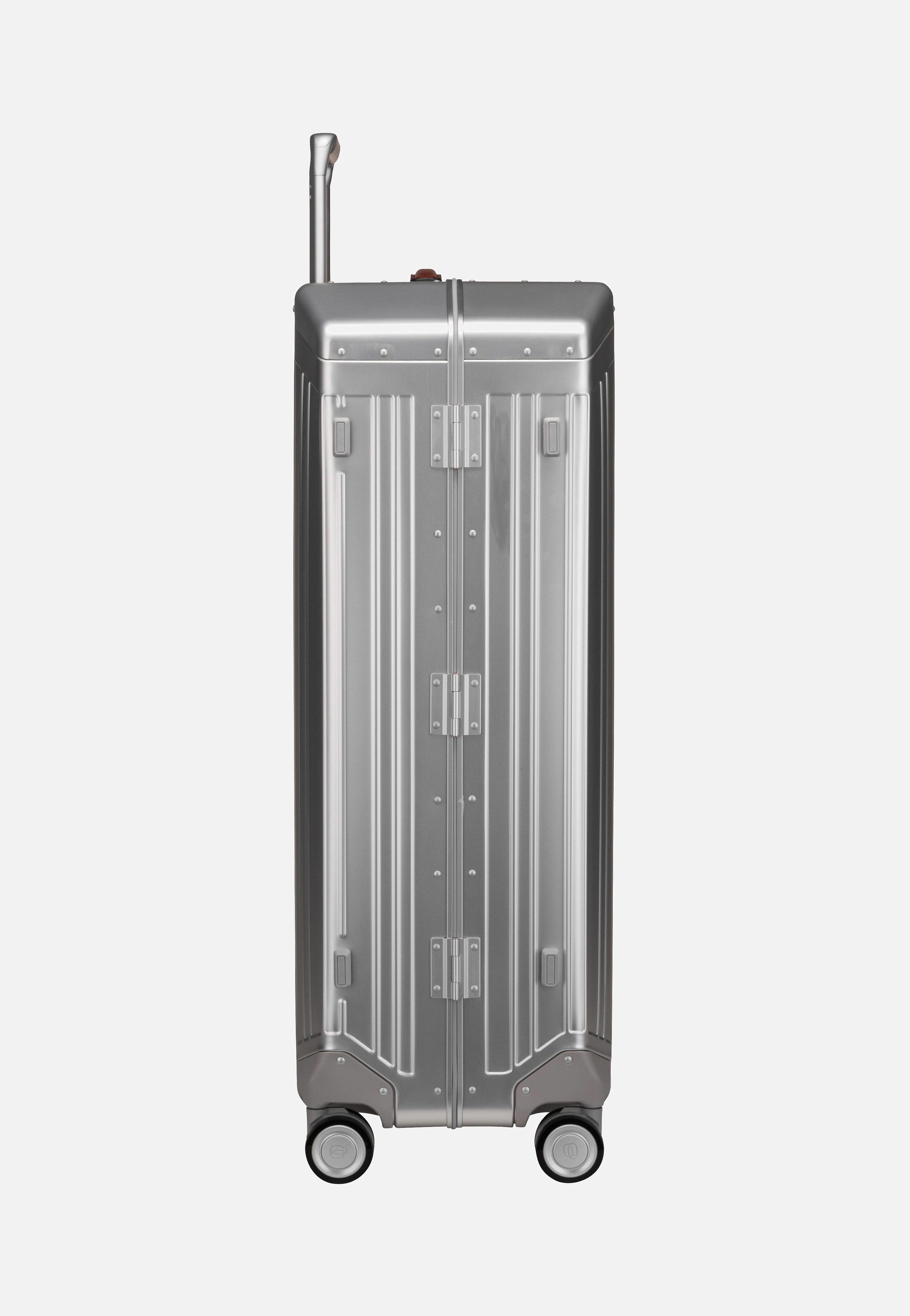 Piquadro - PQ Alu Big Size Spinner Grigio-Cuoio - Suitcase | Neutral-Image