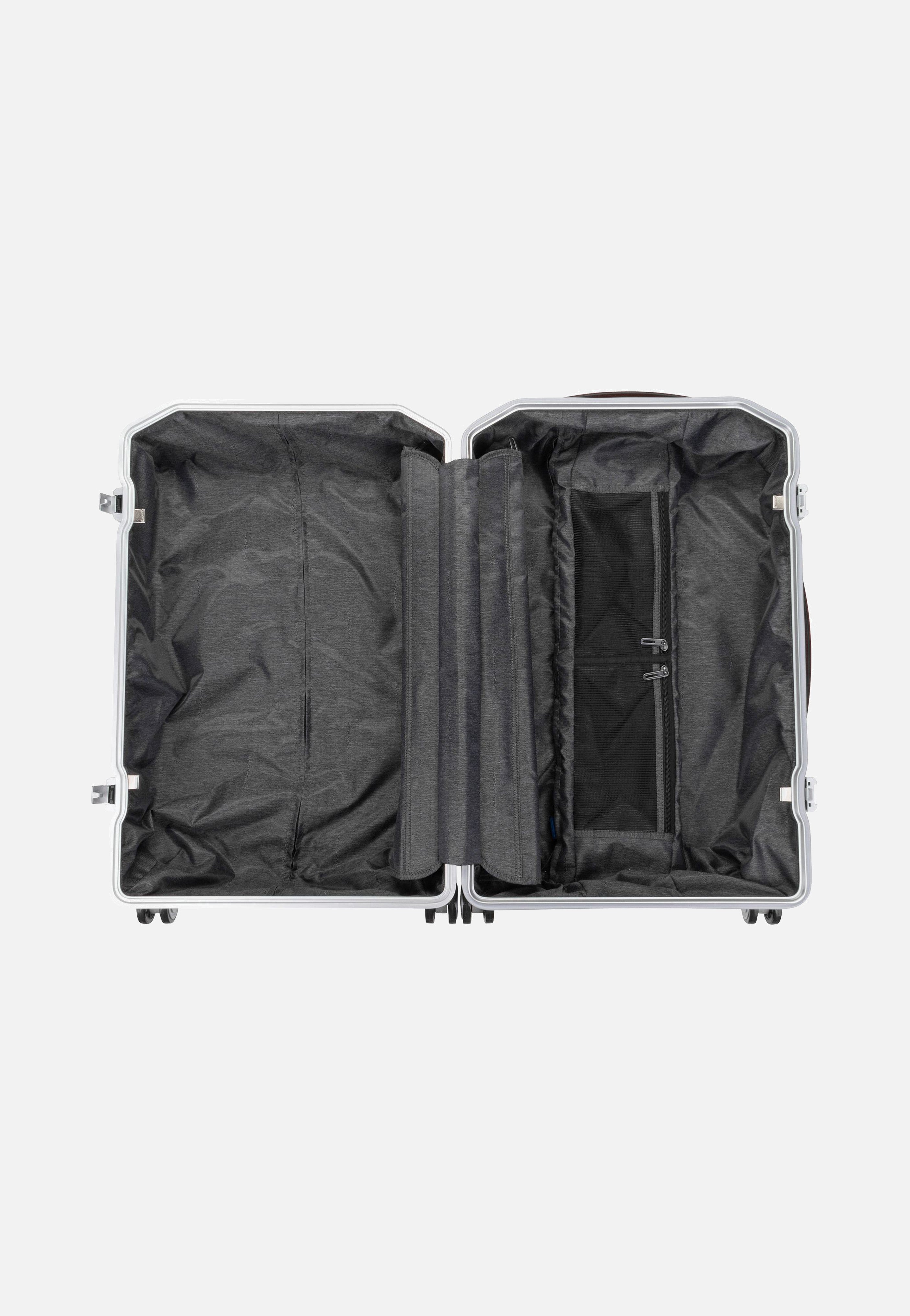 Piquadro - PQ Alu Medium Size Spinner Grigio-Cuoio - Suitcase | Neutral-Image
