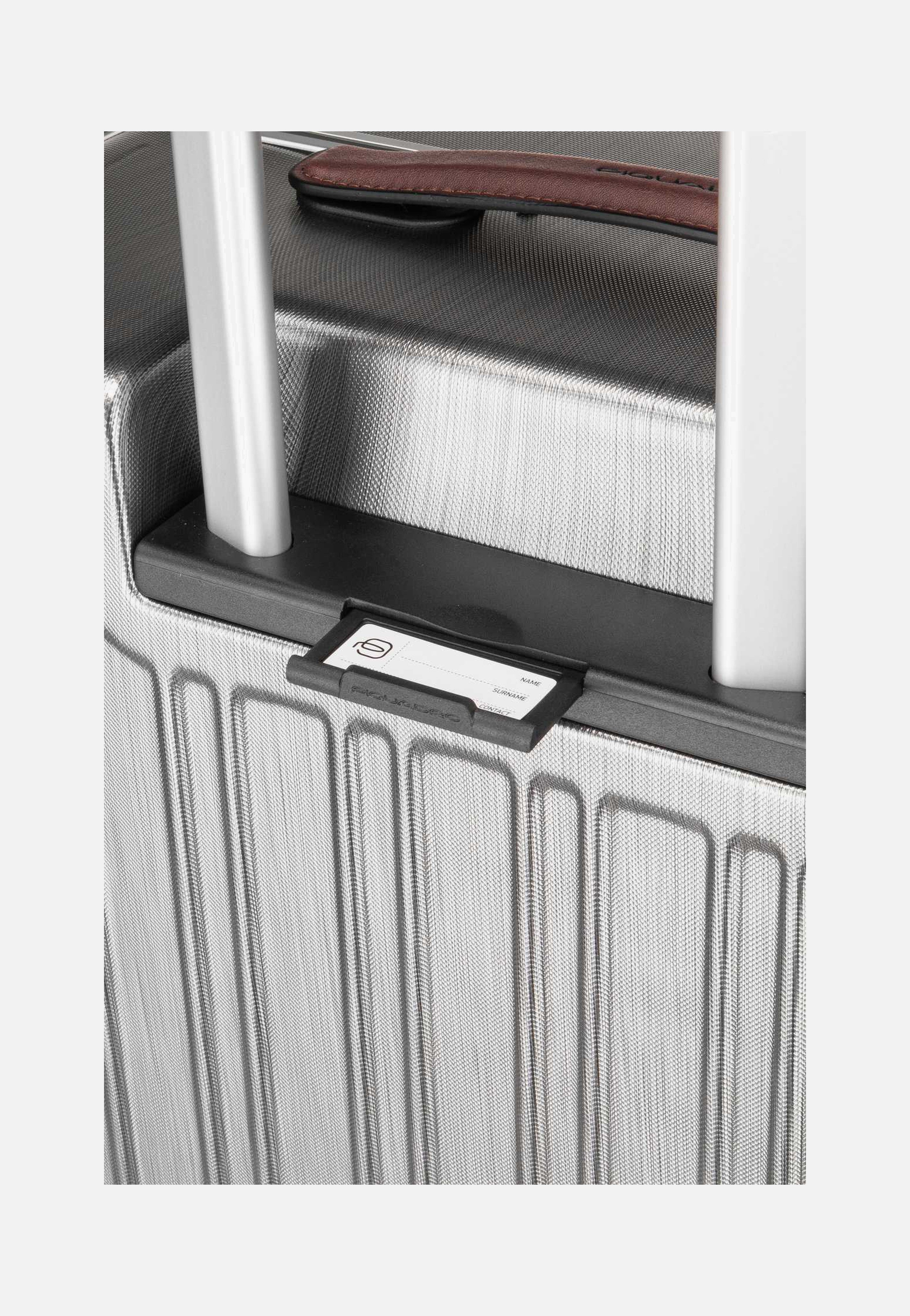 Piquadro - PQ-LM Big Spinner 4428 Nero-Cuoio - Suitcase | Neutral-Image