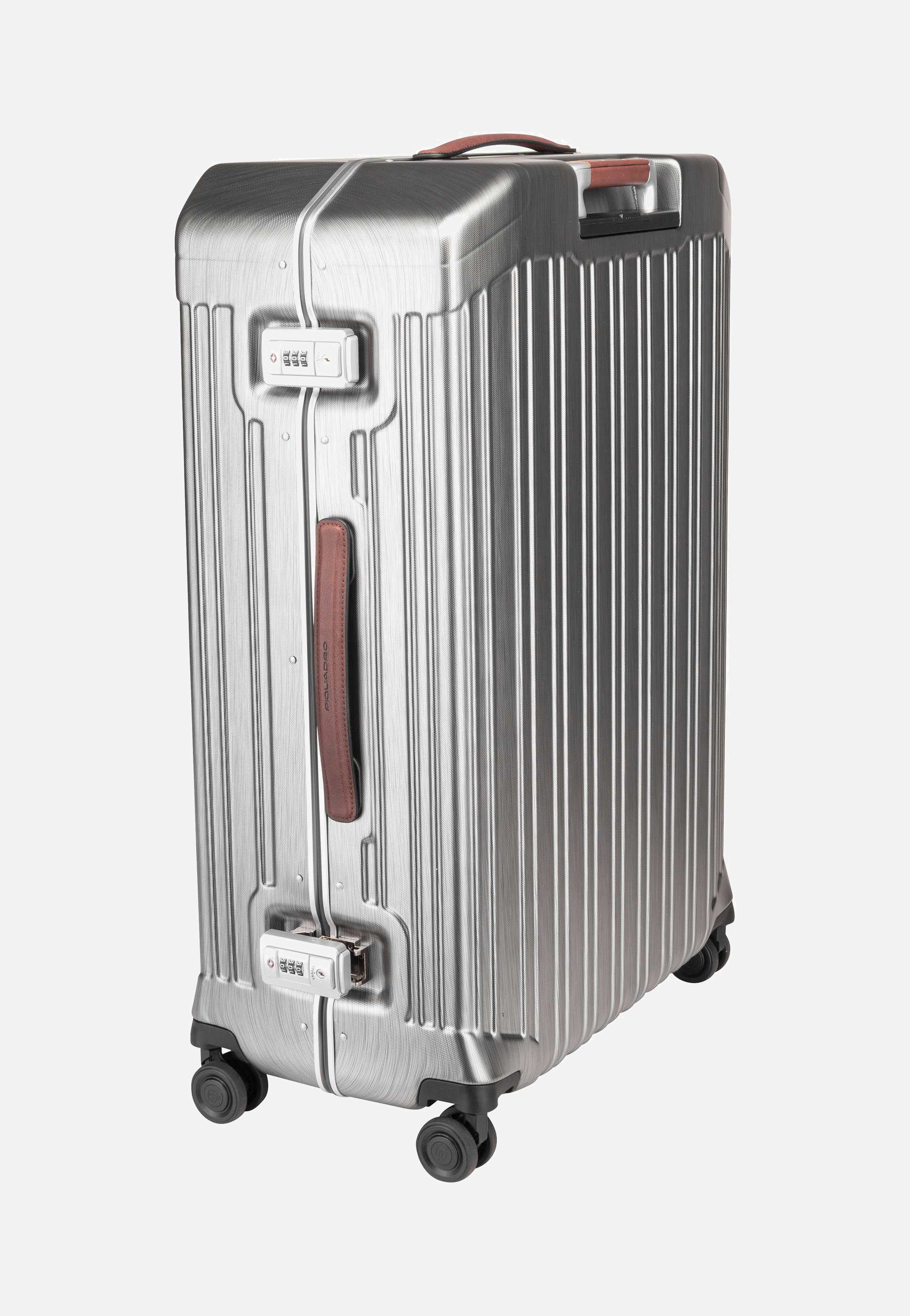 Piquadro - PQ-LM Big Spinner 4428 Nero-Cuoio - Suitcase | Neutral-Image