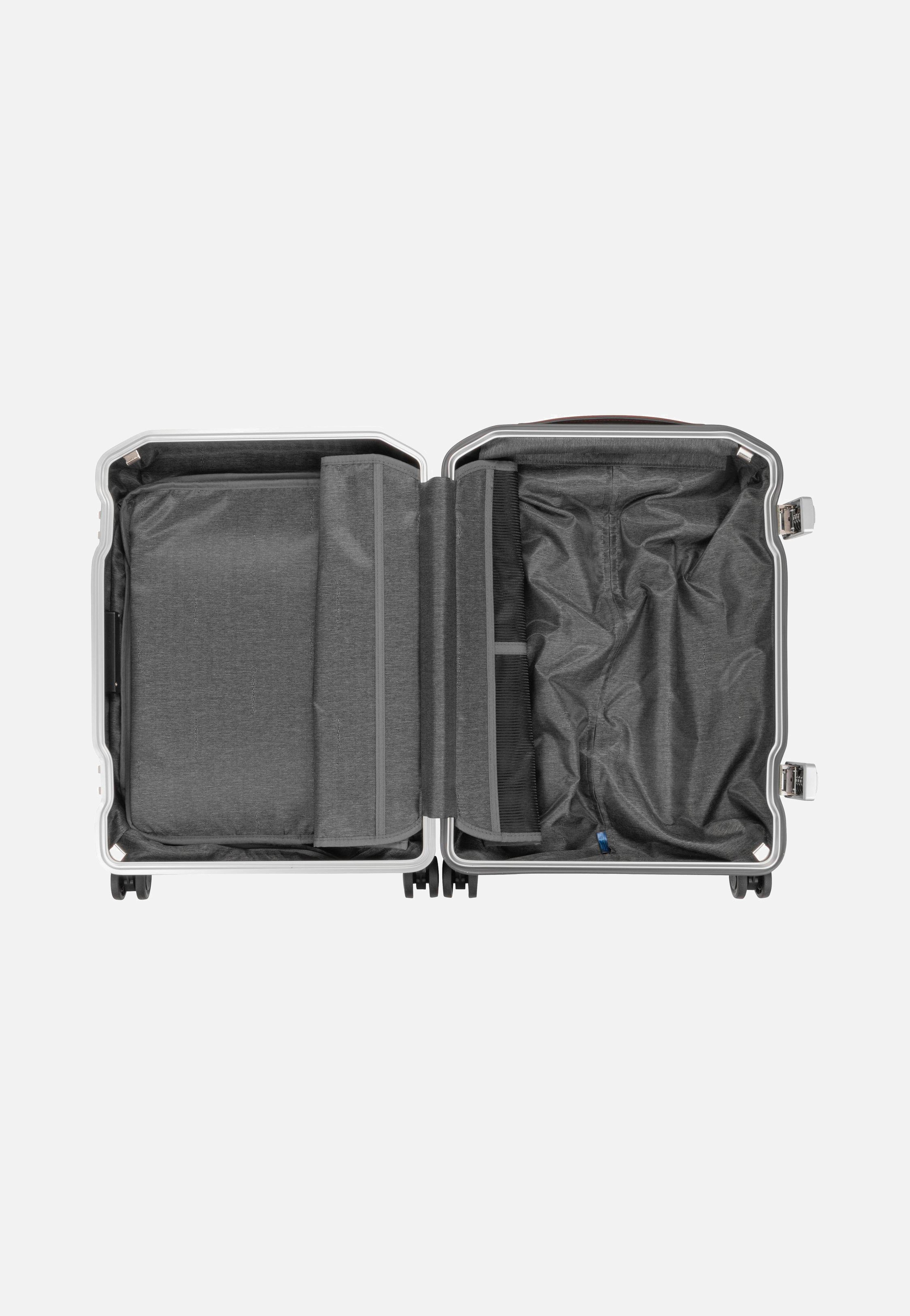 Piquadro - PQ-LM Cabin Spinner 4426 with Front Pocket Nero-Cuoio - Suitcase | Neutral-Image