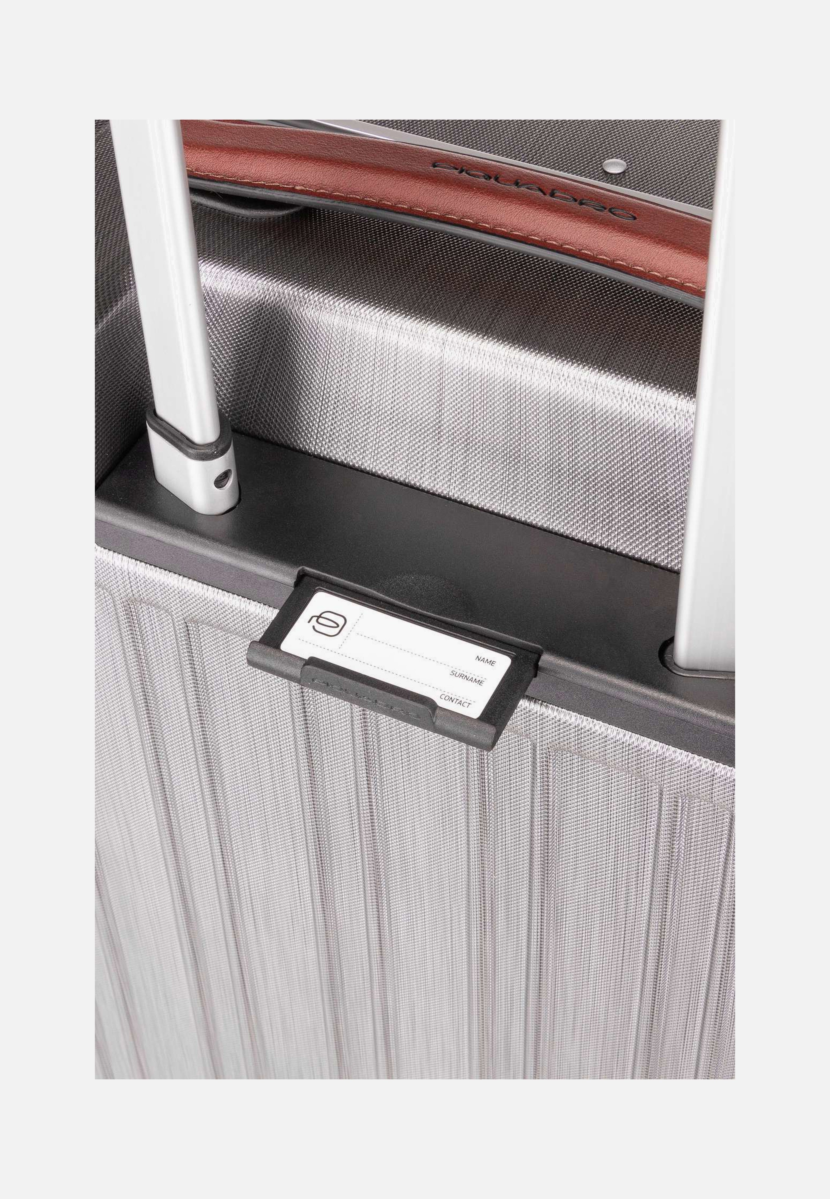 Piquadro - PQ-LM Slim Cabin Spinner 4425 Nero-Cuoio - Suitcase | Neutral-Image