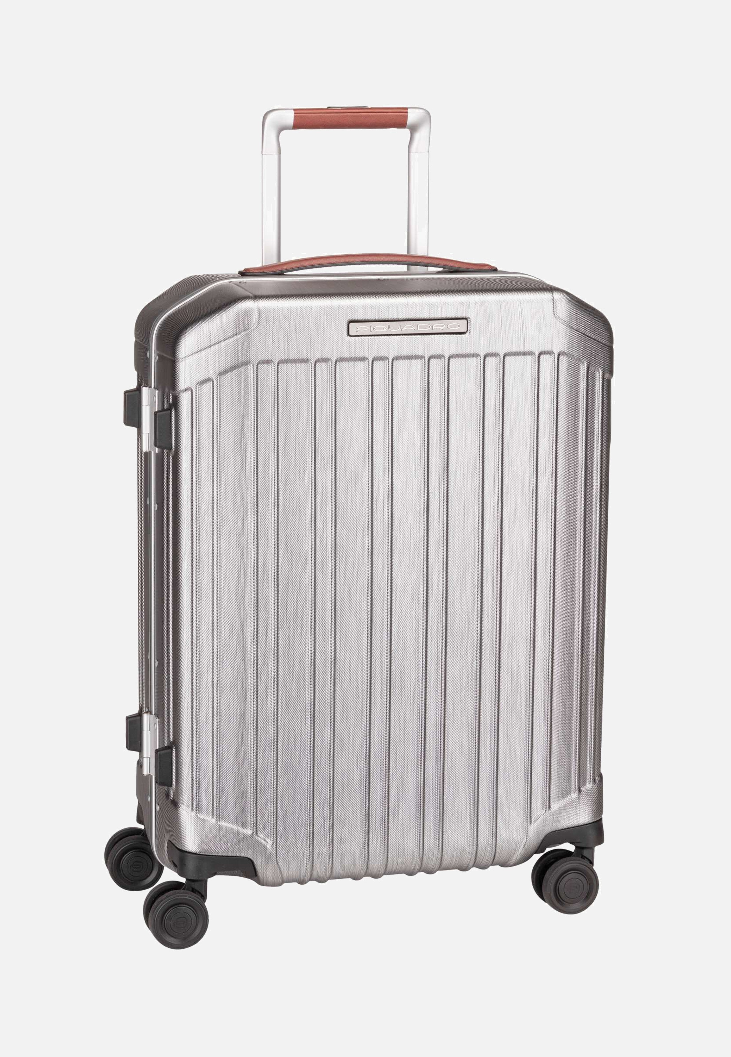 Piquadro - PQ-LM Slim Cabin Spinner 4425 Nero-Cuoio - Suitcase | Neutral-Image