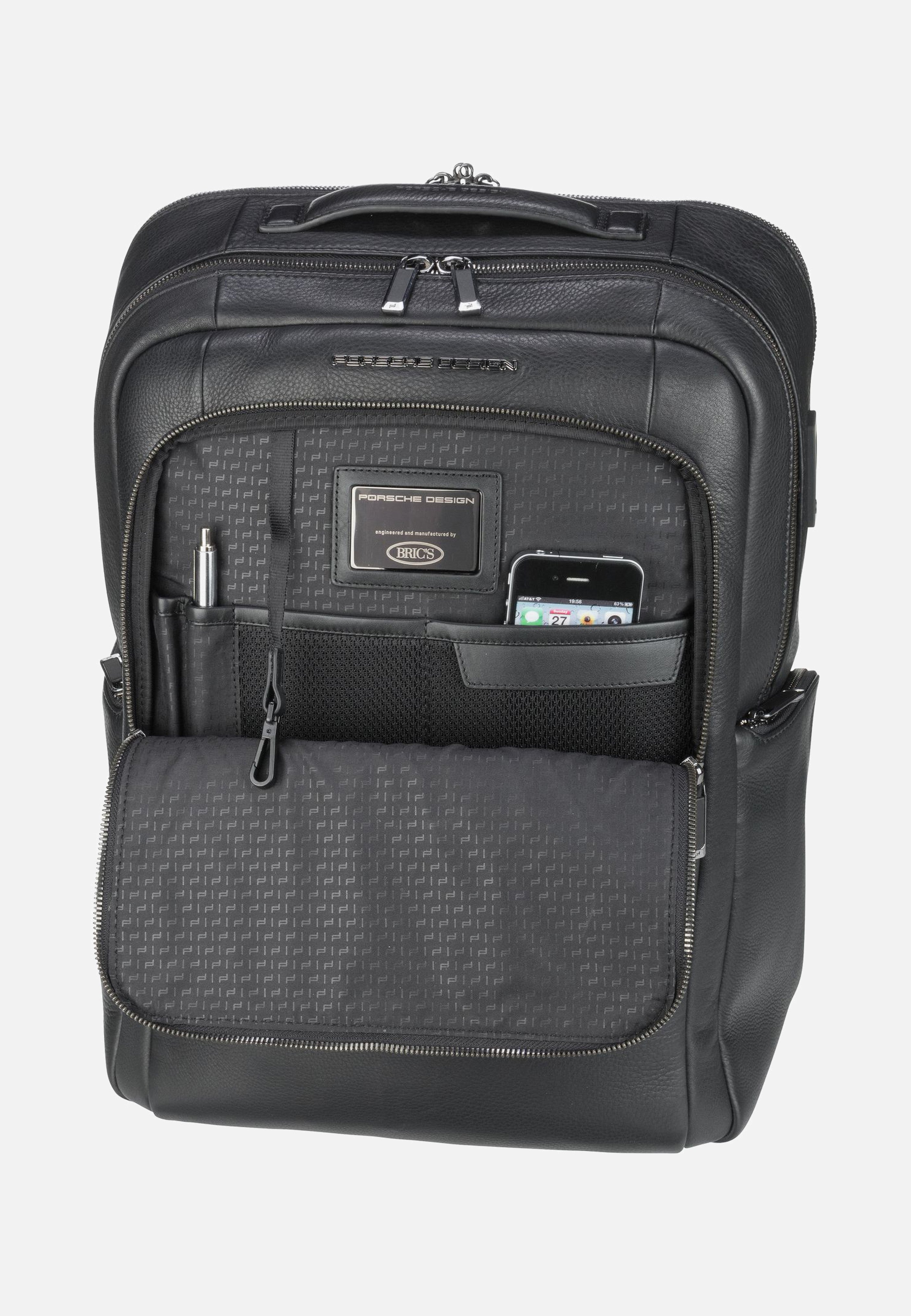 Porsche Design - Roadster Leather L 1602 Black - Backpack | Men-Image