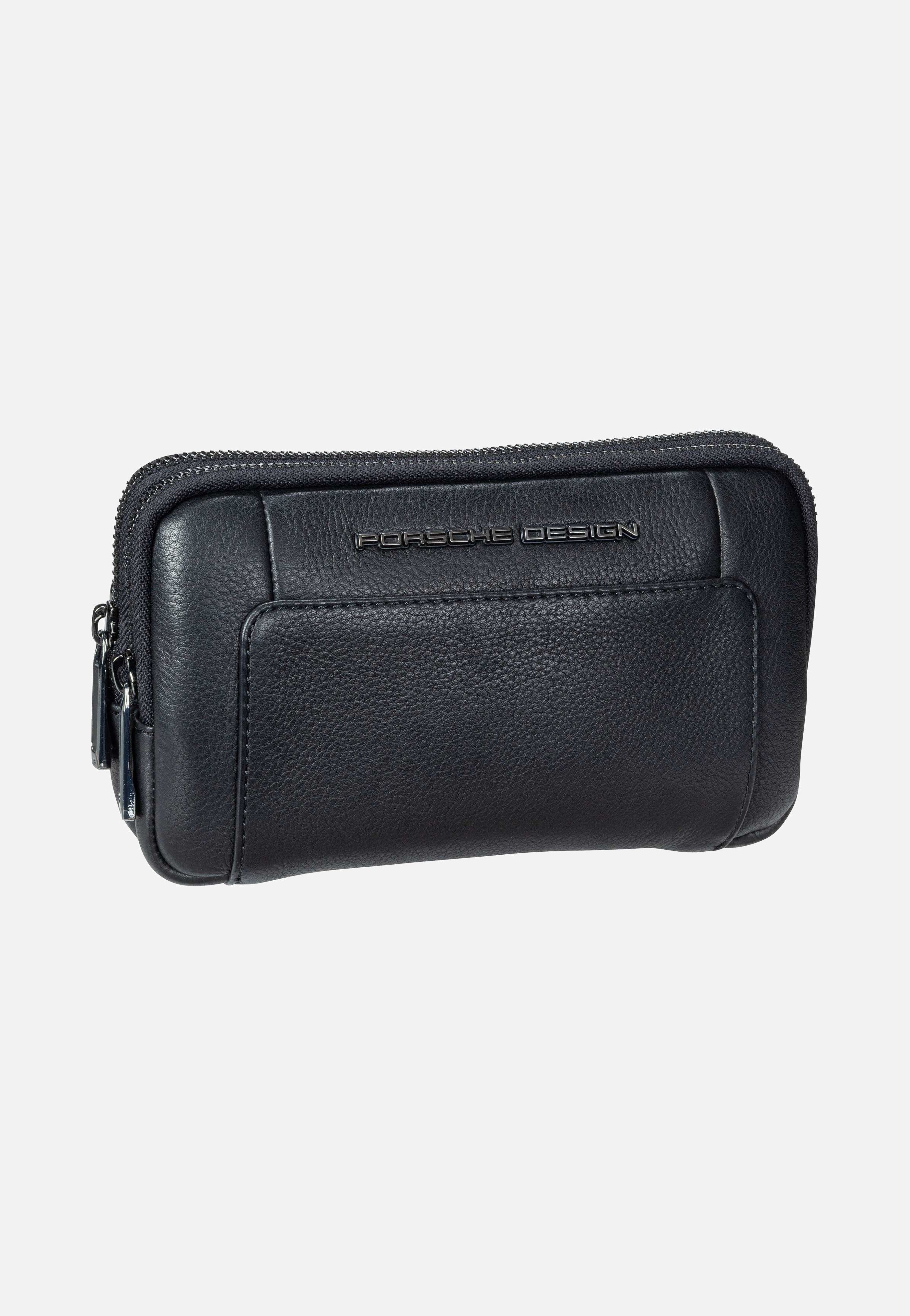 Porsche Design - Roadster Leather Travel Pouch Black - Sling Bag | Men-Image