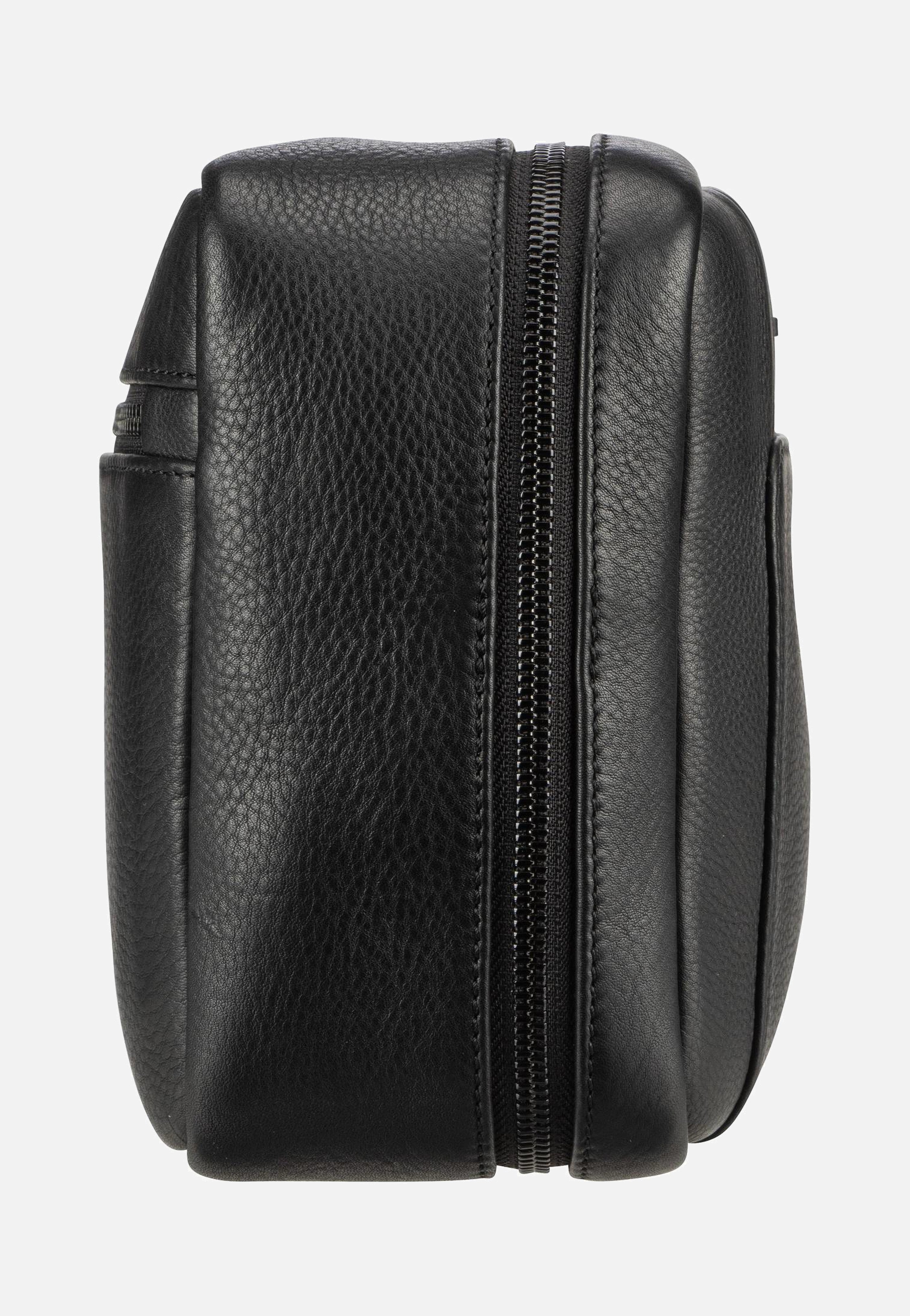 Porsche Design - Roadster Leather Washbag L Black - Toiletry Bag | Men-Image