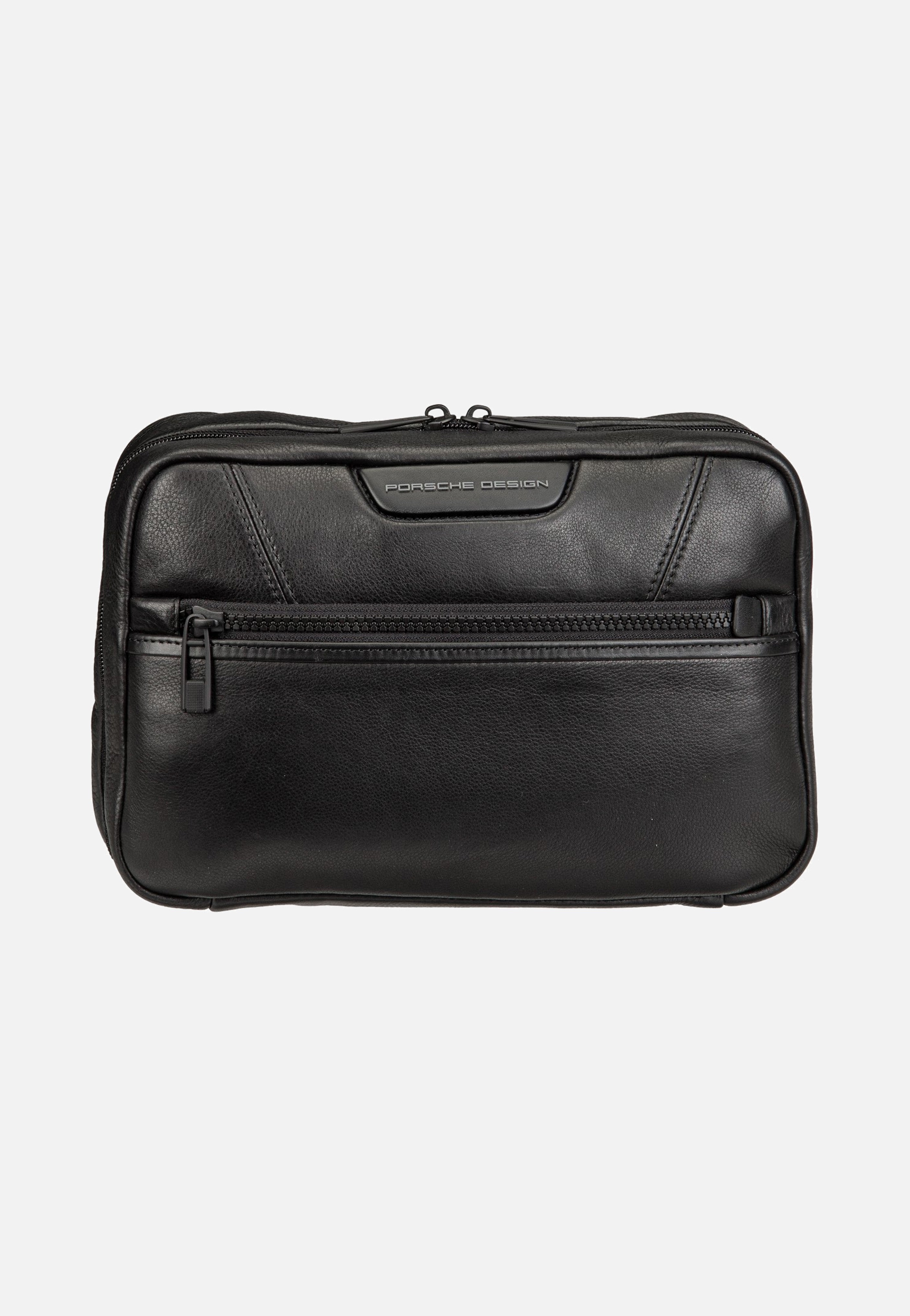Porsche Design Roadster Leather Evo Washbag Black Toiletry Bag